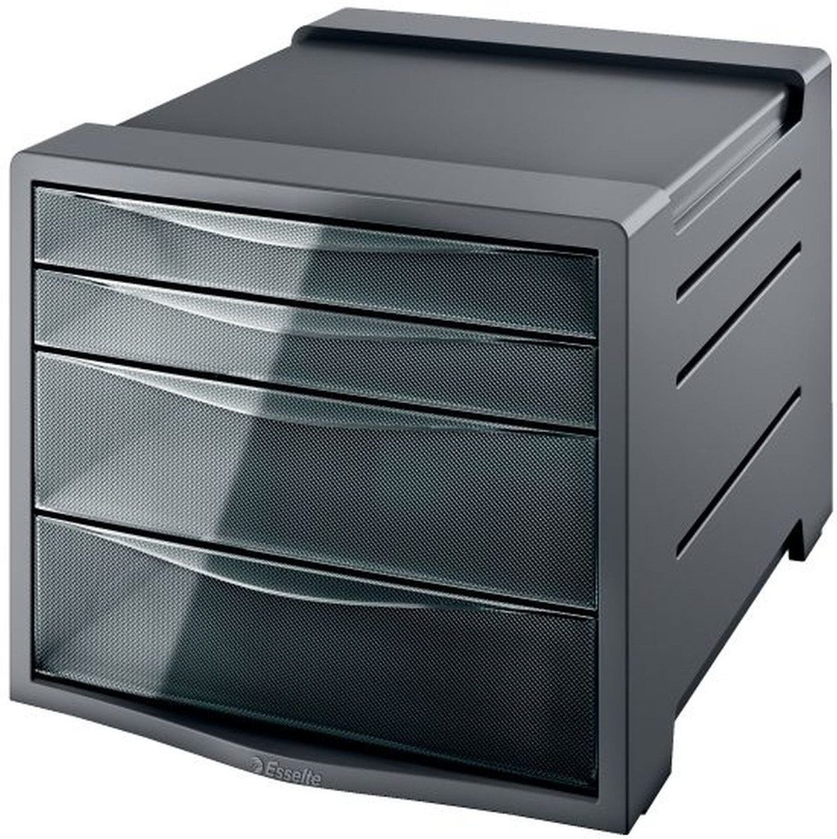 Organizer Schubladenset Vivida PS 4 Schubladen dunkelgrau/rauch transparent