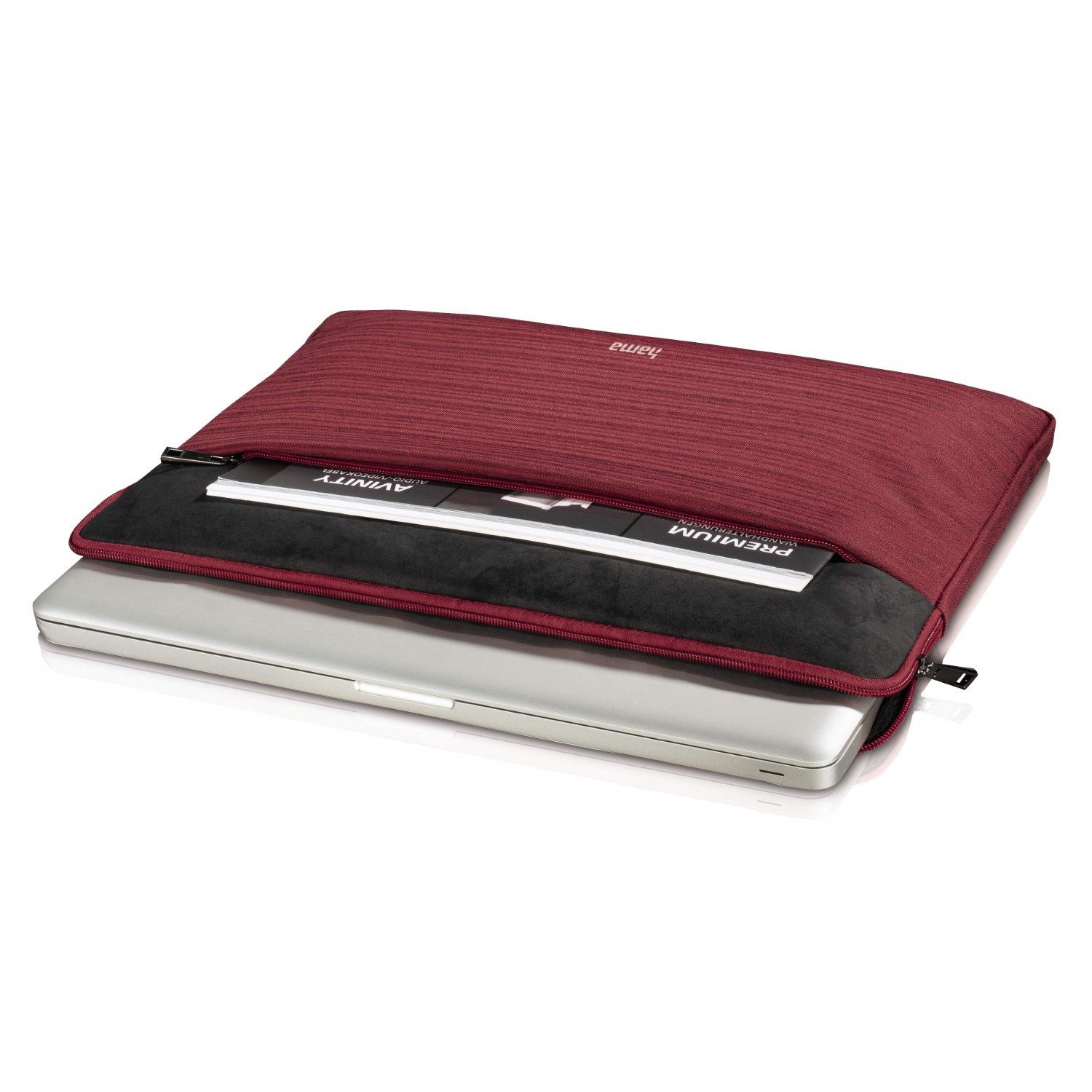 Hama Laptoptasche Notebook-Sleeve Tayrona Rot Laptop-Tasche, Business Hülle Notebook-Fach 15" 15,6" 16,1" 16,2" Laptop Case