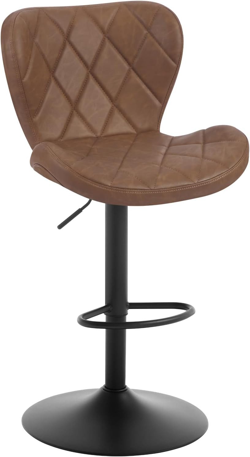 Woltu Barhocker, höhenverstellbar, Drehhocker ergonomisch, für Bar Bistro Kücheninsel