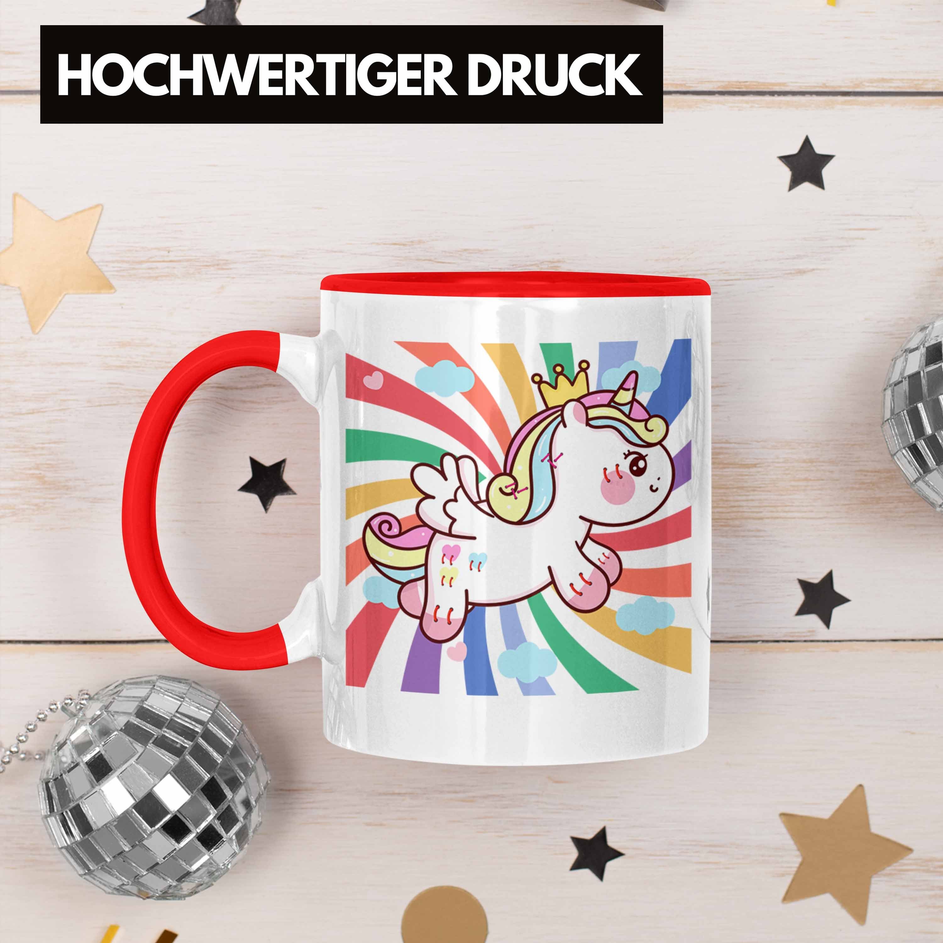 Rot Einhorn Lustig Geschenk Tasse Grafik Trendation Tasse