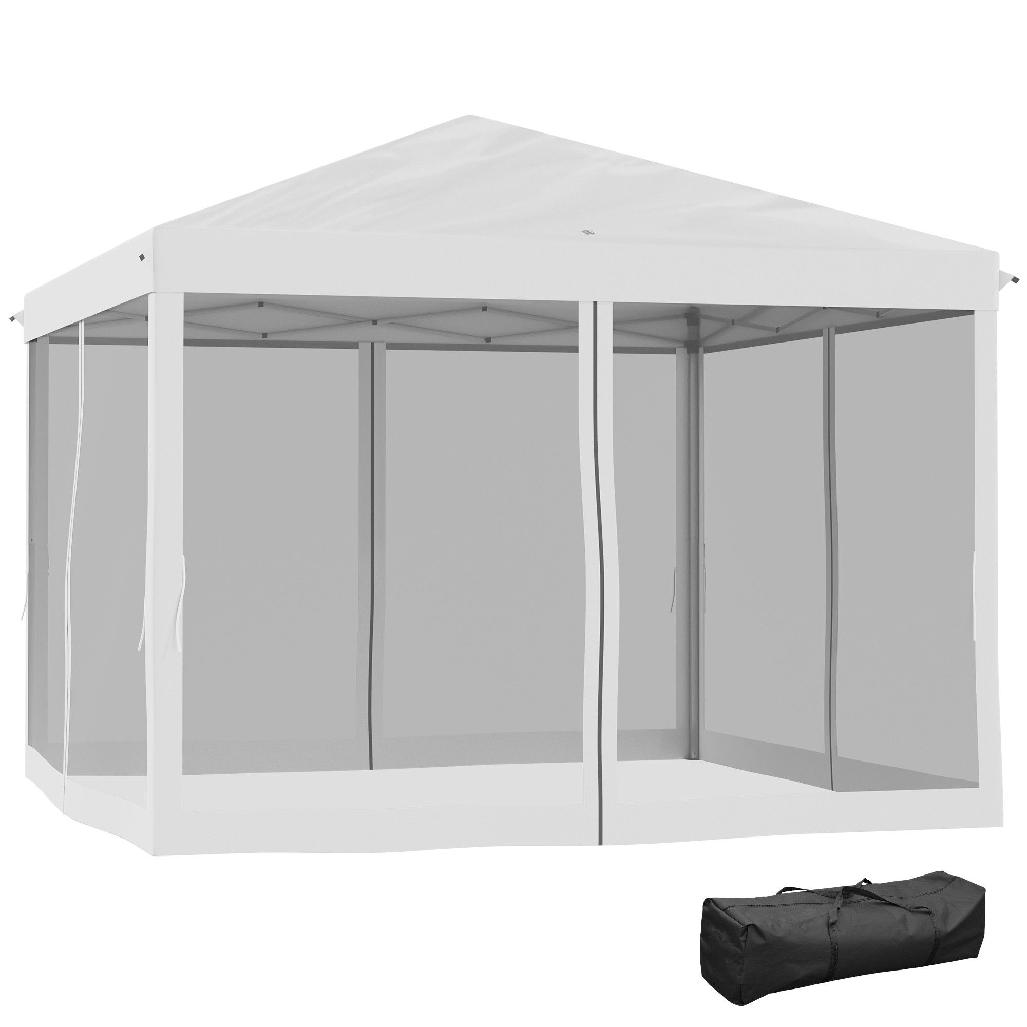 Outsunny Faltpavillon ca.3x3m, wasserabweisend, winterfest mit günstig online kaufen