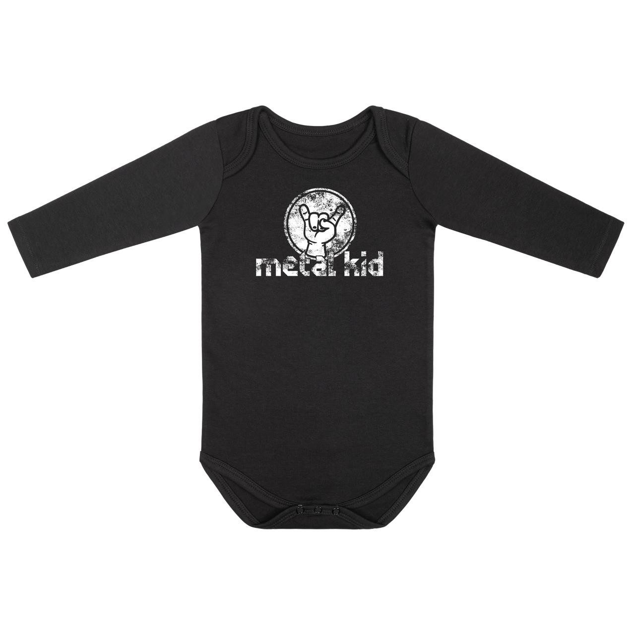 Metal Kids Langarmbody mit metal kid (Vintage) Aufdruck für Babys (0–24 M)