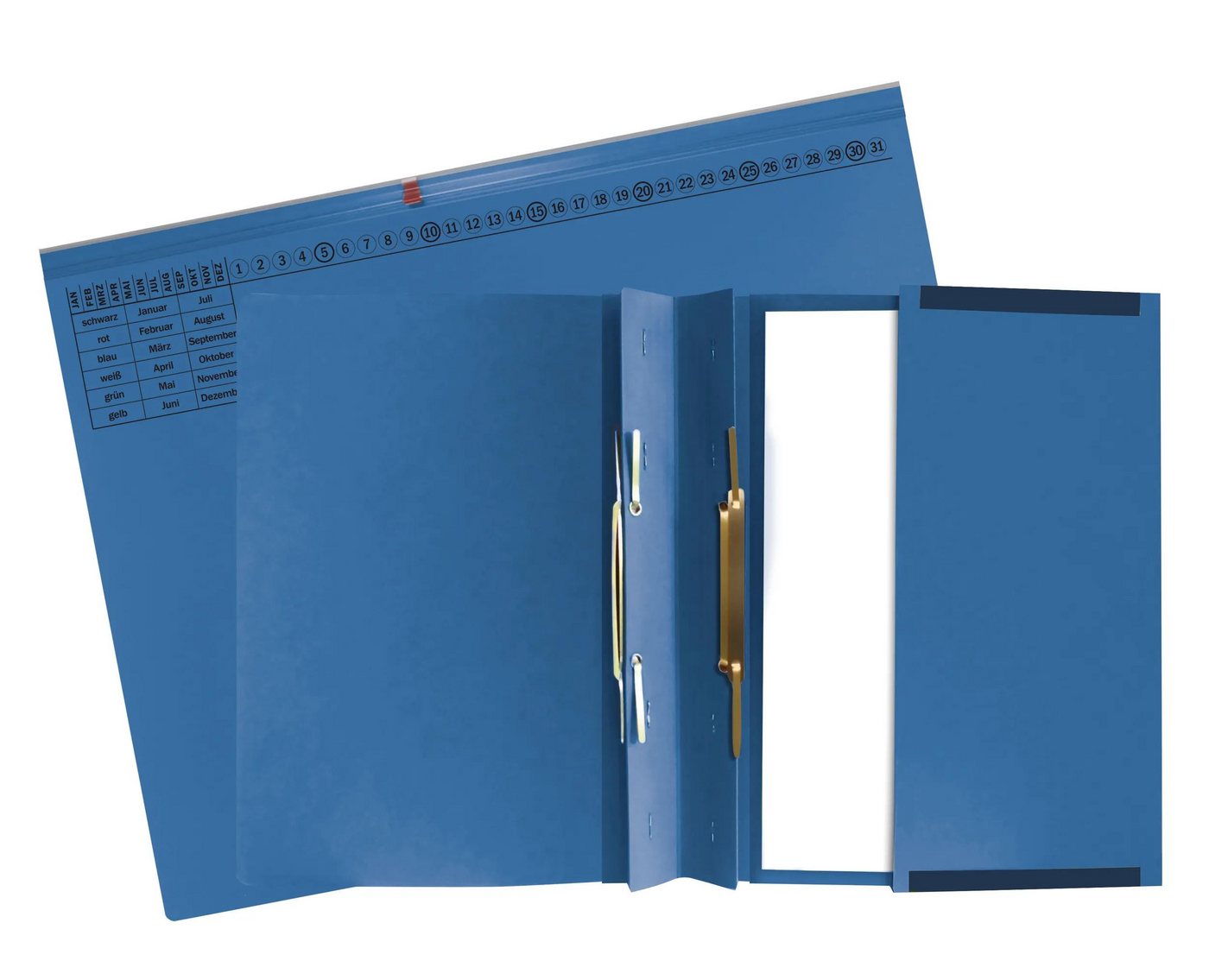 Thumbnail - EXACOMPTA Organisationsmappe 25x Exaflex, Kanzlei Hängehefter, 2x Abheft, Rechts, Blau, 370407B, Kanzlei Mappen