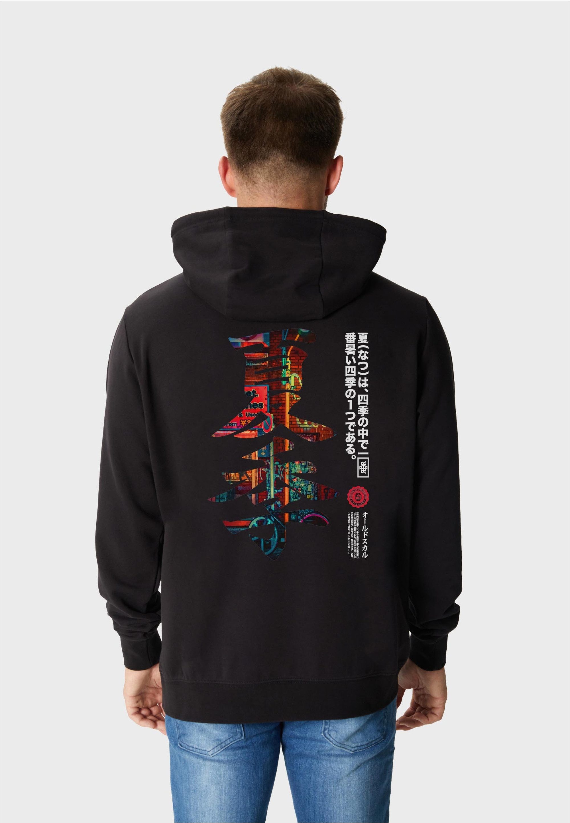 Oldskull Sweatjacke ASIAN KANJI STREET GRAPHIC mit fernöstlichem Motivprint günstig online kaufen