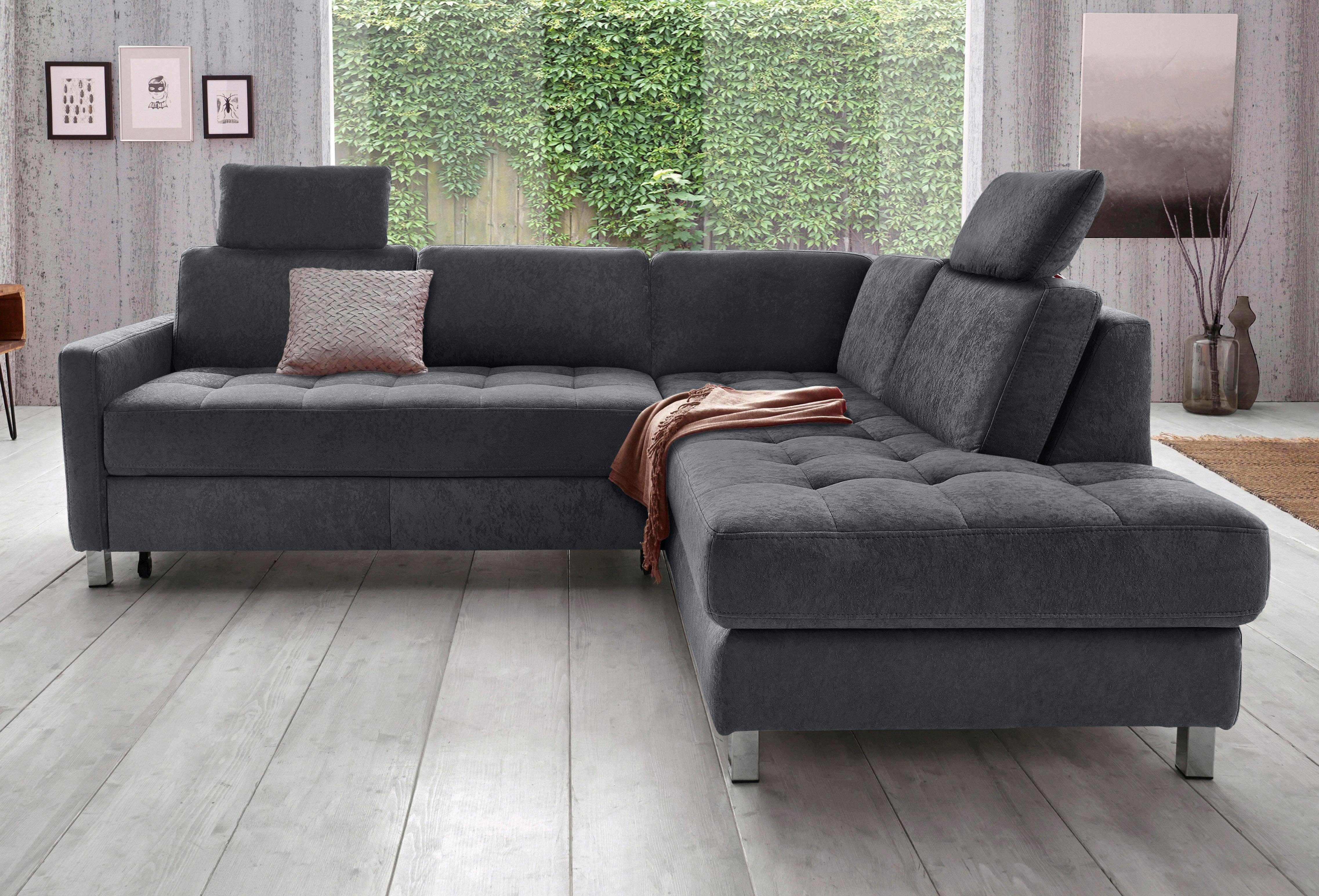 sit&more Ecksofa "Pablo L-Form", wahlweise mit Bettfunktion und Bettkasten günstig online kaufen