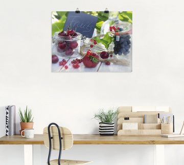 Artland Wandbild Frischer Früchte Sommer, Lebensmittel (1 St), als Leinwandbild, Poster in verschied. Größen