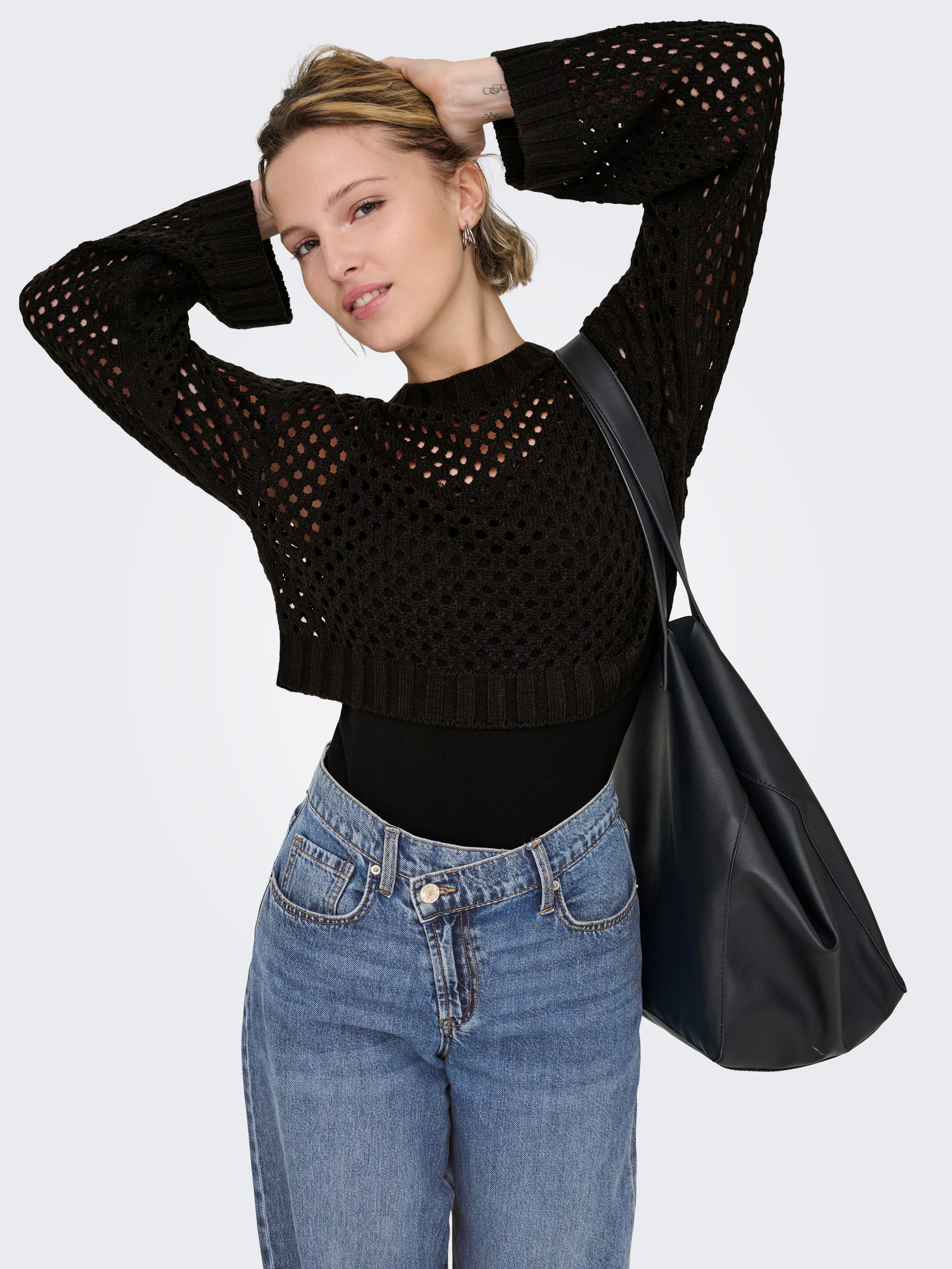 ONLY Strickpullover ONLSMILLA SHORT PULLOVER L/S KNT NOOS günstig online kaufen