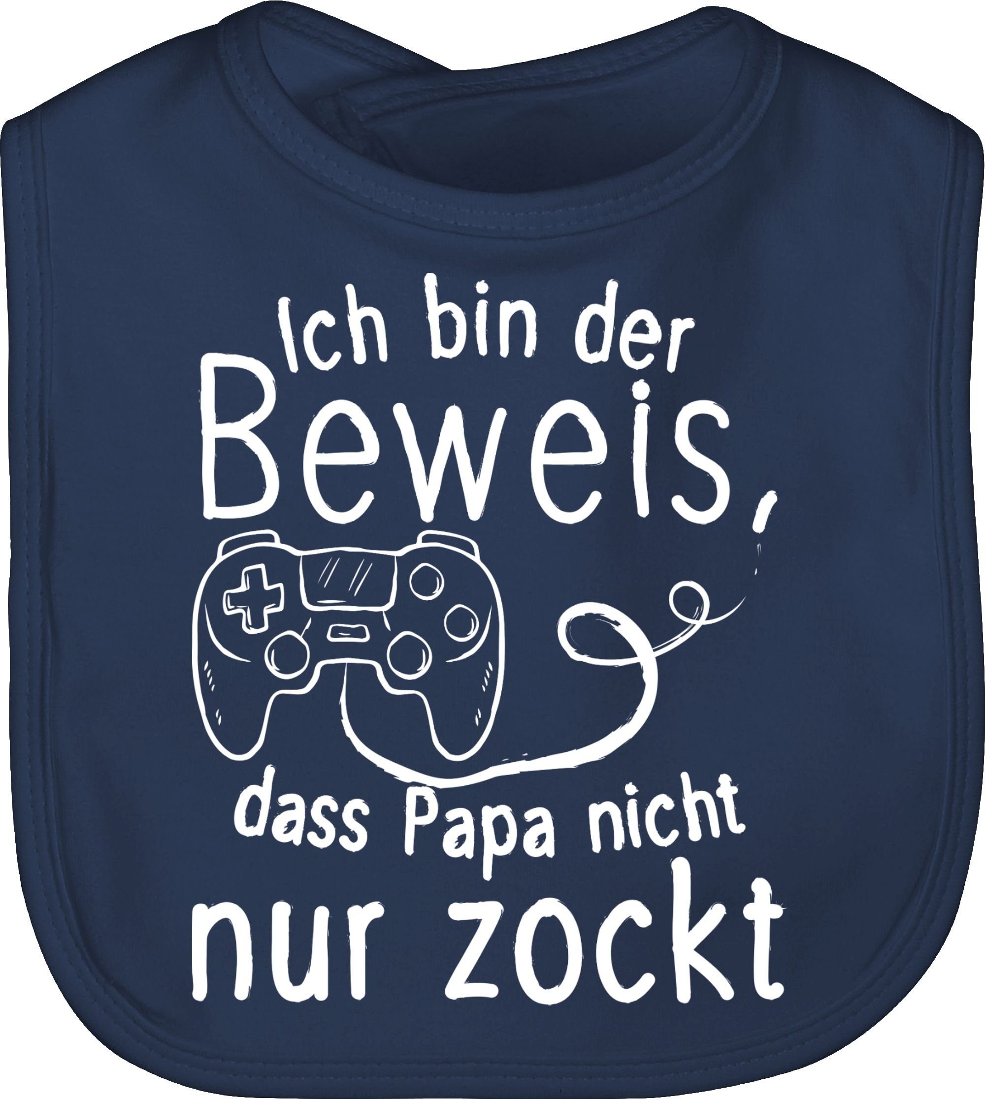 Ich Blau Vatertag der dass Geschenk nicht zockt weiß, 2 bin Navy Baby Shirtracer Papa Lätzchen Beweis, nur