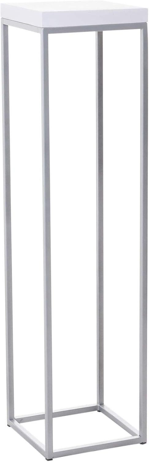 VIVANNO Blumenständer pulverbeschichtetes Stahlblech PODEST Säule - Weiß Ma günstig online kaufen