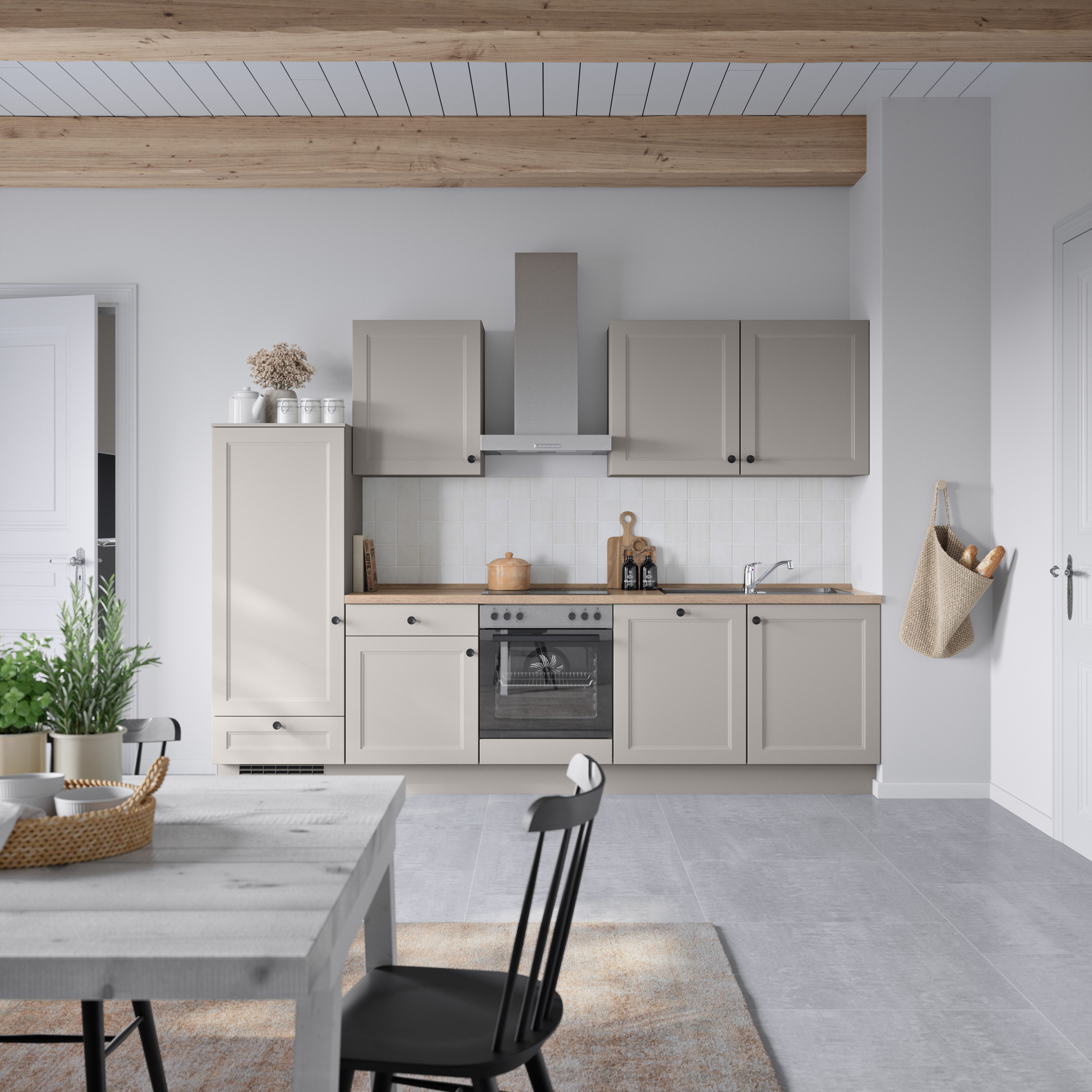 nobilia® Küchenzeile "Cascada I", NEU: individuell anpassbar mit gratis Profi-Beratung, vormontiert, Breite 300 cm, Ausrichtung wählbar, wahlw. mit E-Geräten