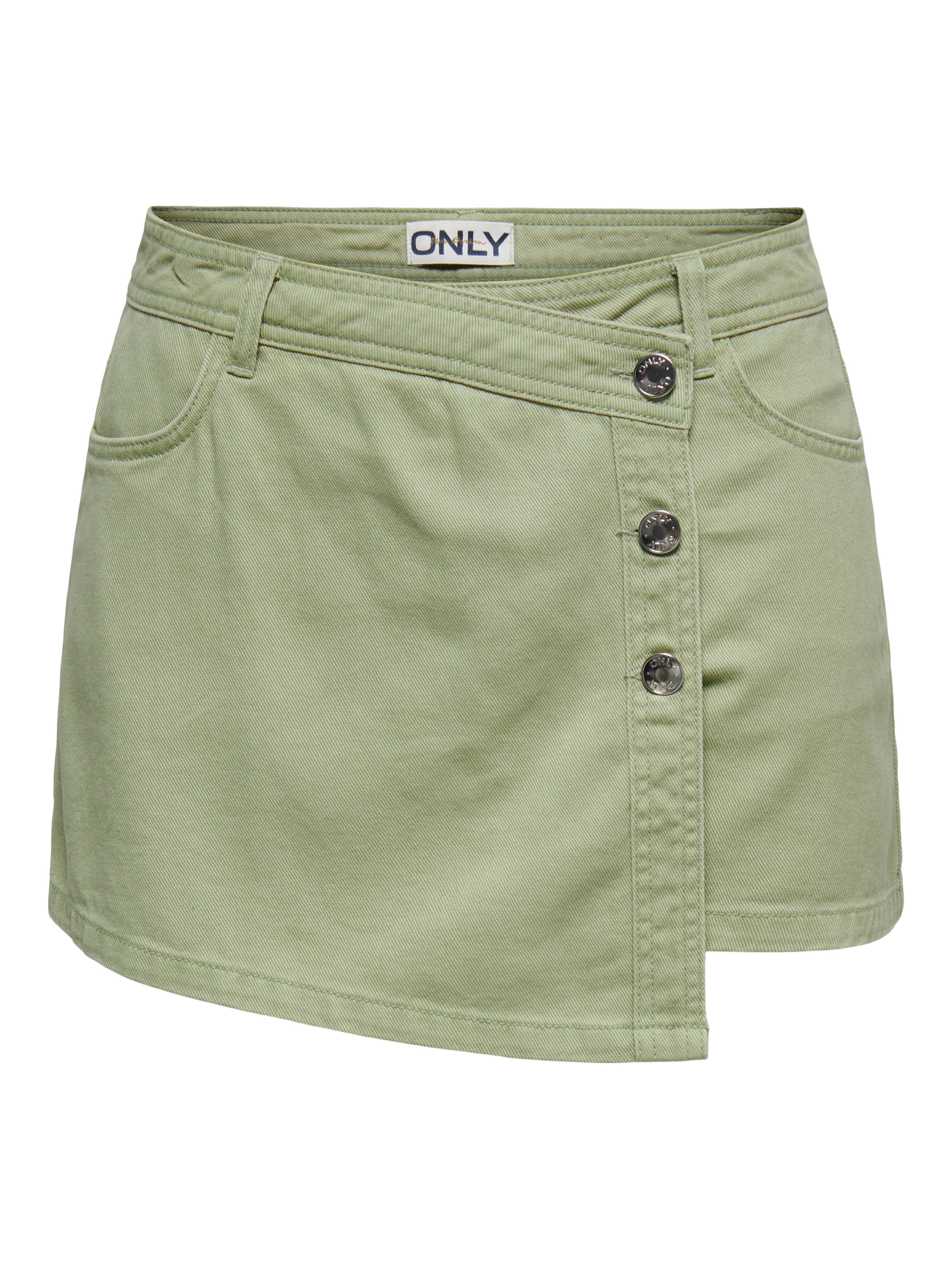ONLY Hosenrock ONLLESLY REG COL SKORT PNT Baumwolle, Regular Waist