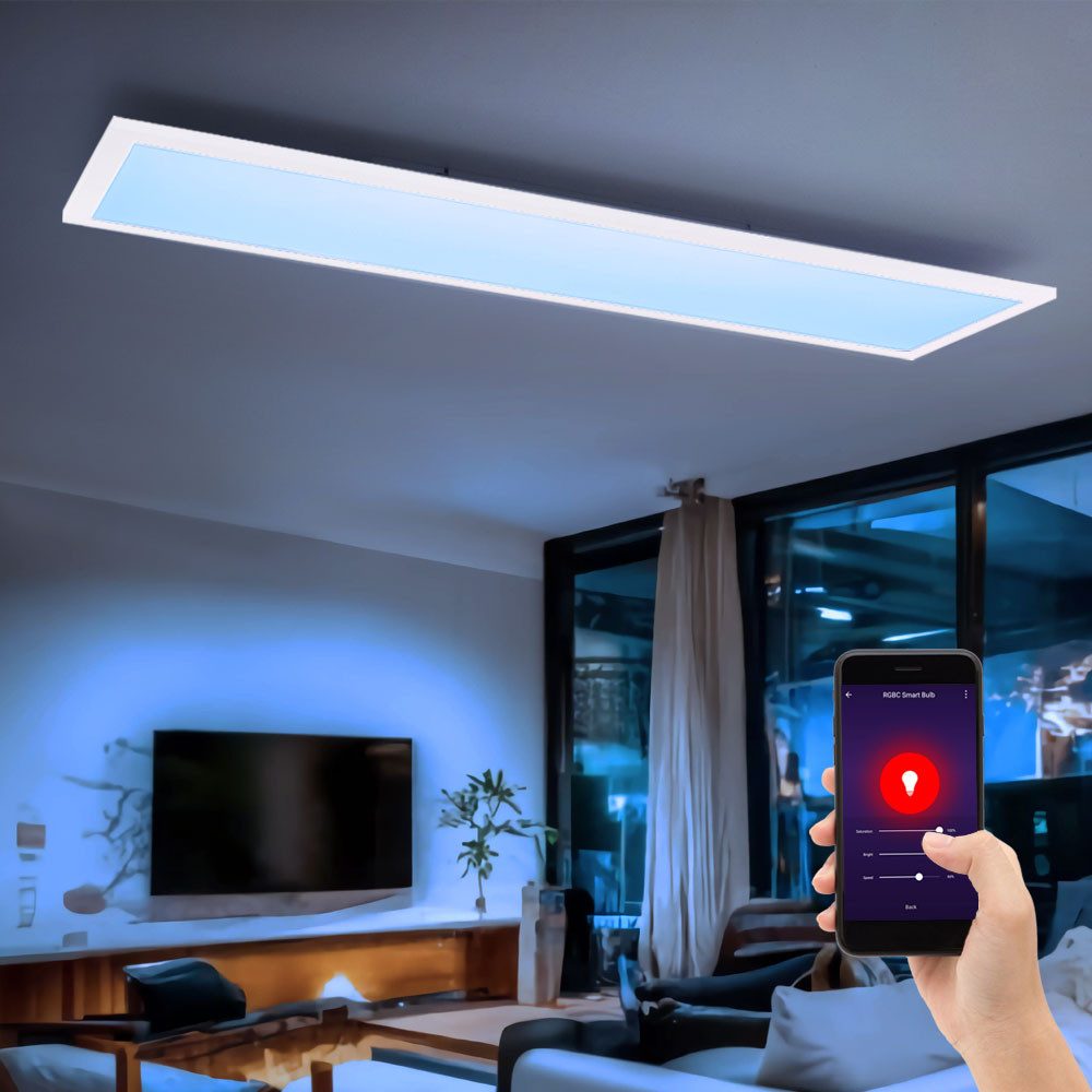 etc-shop LED Panel, LED-Leuchtmittel fest verbaut, Kaltweiß, Warmweiß, Neutralweiß, Tageslichtweiß, Farbwechsel, Smart Home LED Deckenpanel Ein- und