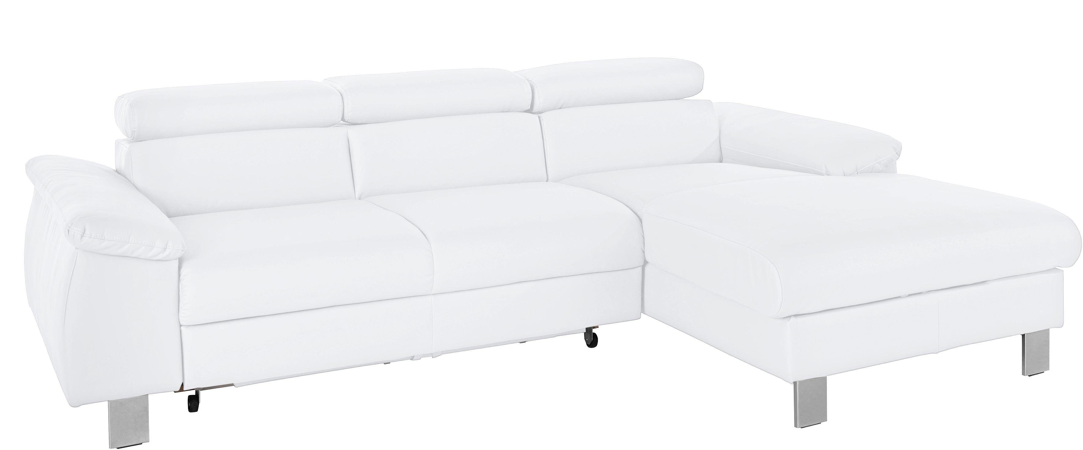 COTTA Ecksofa Komaris L-Form, B: 244 cm, mit Kopfteilverstellung, optional günstig online kaufen