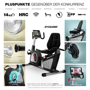 Sportstech Ergometer ES600, Selbststromversorgung, Magnetbremssystem