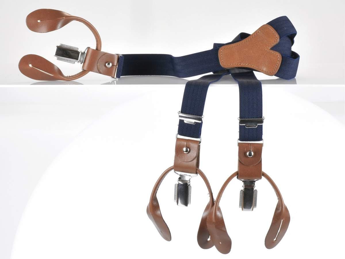 LLOYD Men’s Belts Hosenträger Casuals Holländer Y-Form, mit Hosenclips und Knöpfen, 25mm Bandbreite marine