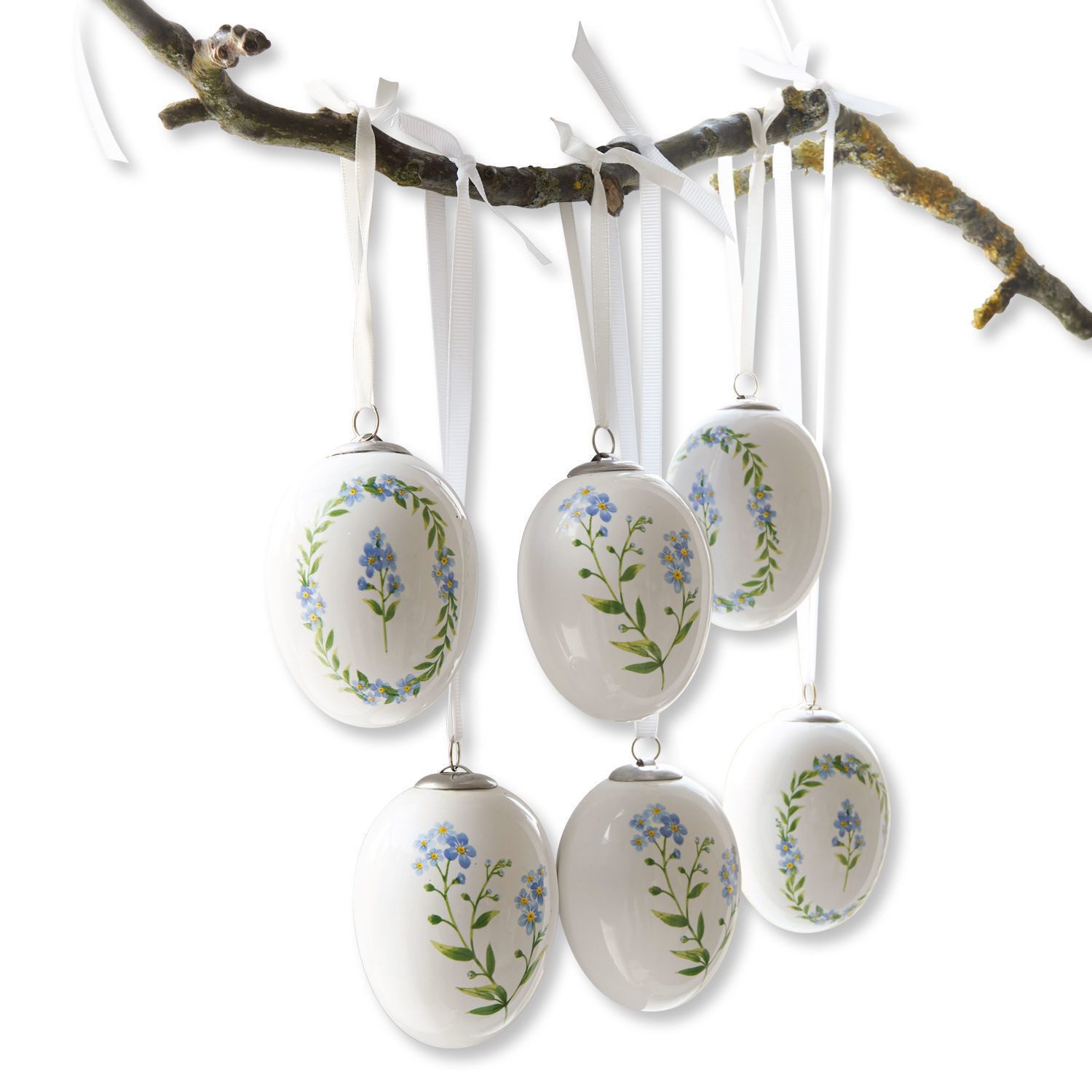 Mirabeau Osterei Osterei 6er Set Fierolla weiß/blau
