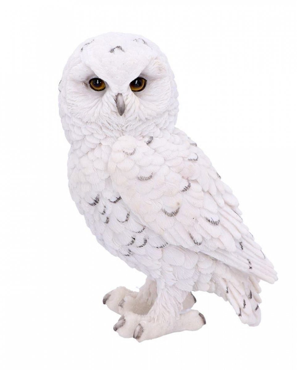 Horror-Shop Dekofigur Weiße Schneeeule als Deko Figur 13,3
