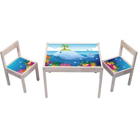 STIKKIPIX Möbelfolie KA09, (MÖBEL NICHT INKLUSIVE) Unterwasserwelt Aufkleber - KA09 - Möbelsticker passend für die Kindersitzgruppe LÄTT von IKEA