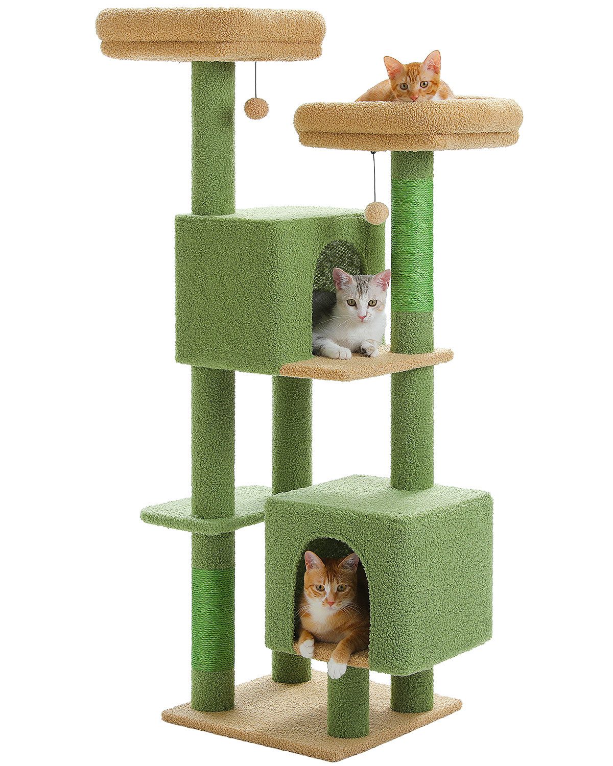 Kratzbaum Blumen Kratzbaum für Katzen, 133 cm niedlicher Katzenbaum