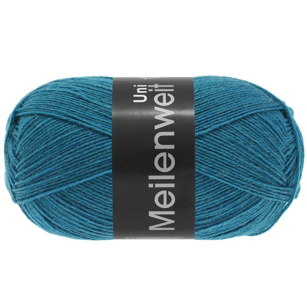 LANA GROSSA MEILENWEIT 100 g UNI 4-fach Sockenwolle Häkelwolle, 420 m (Waschmaschinenfest, filzfrei und extra strapazierfähig, 4-fach Sockengarn aus 80 % Schurwolle in Uni-Farben), 100 g