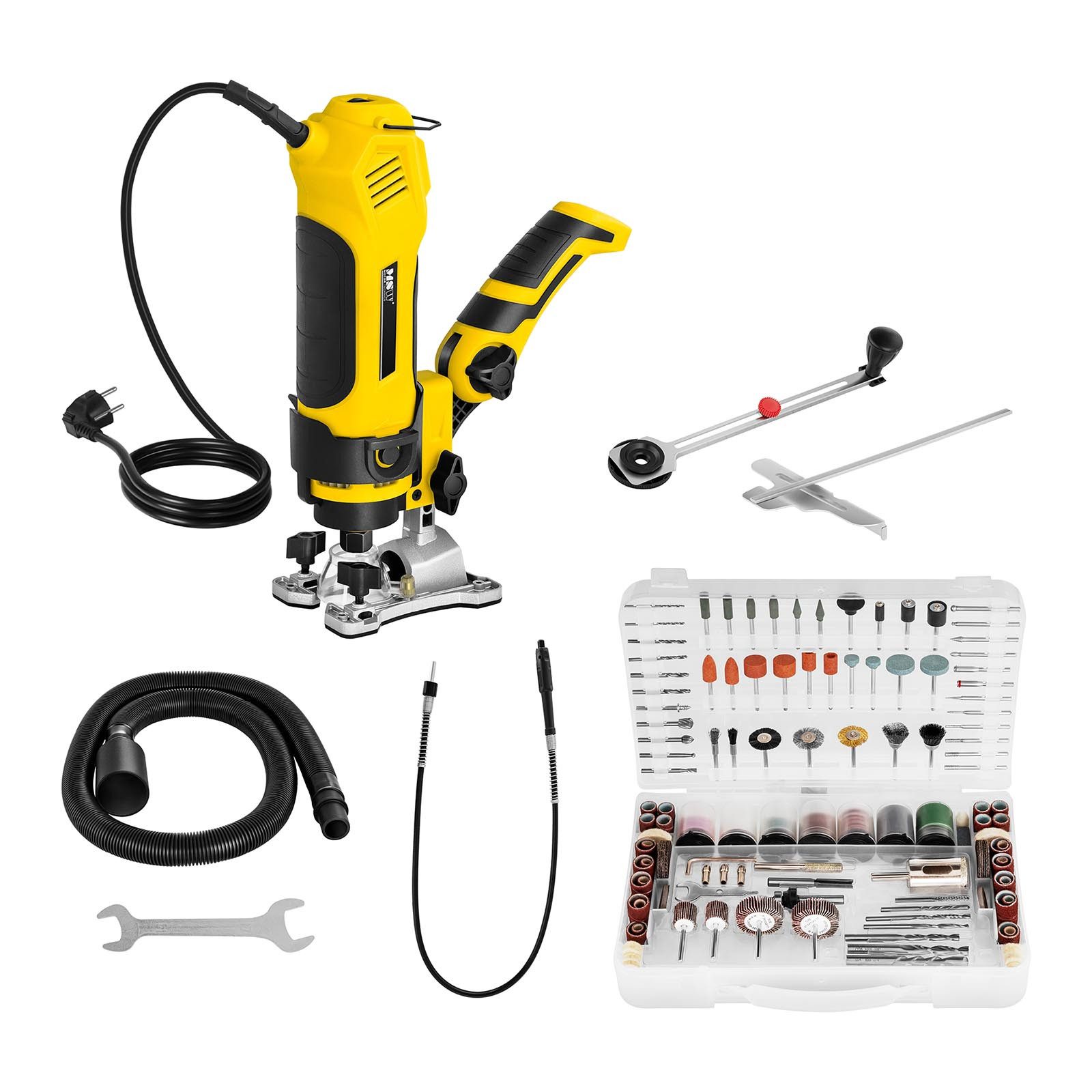 MSW Elektro-Multifunktionswerkzeug Twist A Saw Multitool Renovator Bohrer Trennsäge Stichsäge Betonfräse, 230 V, 550 W