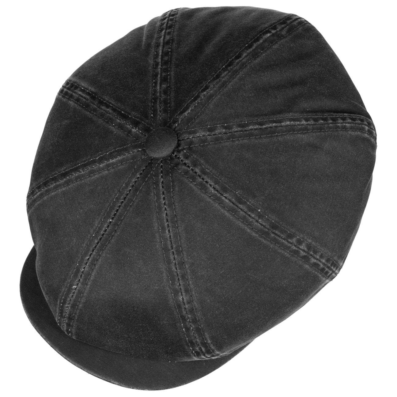 Stetson Flat Cap schwarz (1-St) mit Schirmmütze Schirm