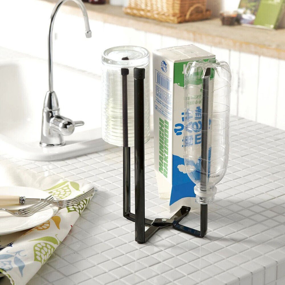 Yamazaki Küchenrollenhalter Mehrzweck-Küchenständer 27 cm Tower schwarz, (1-St), Mehrzweck-Küchenständer, Stahl, schwarz – Bild 2 von 3