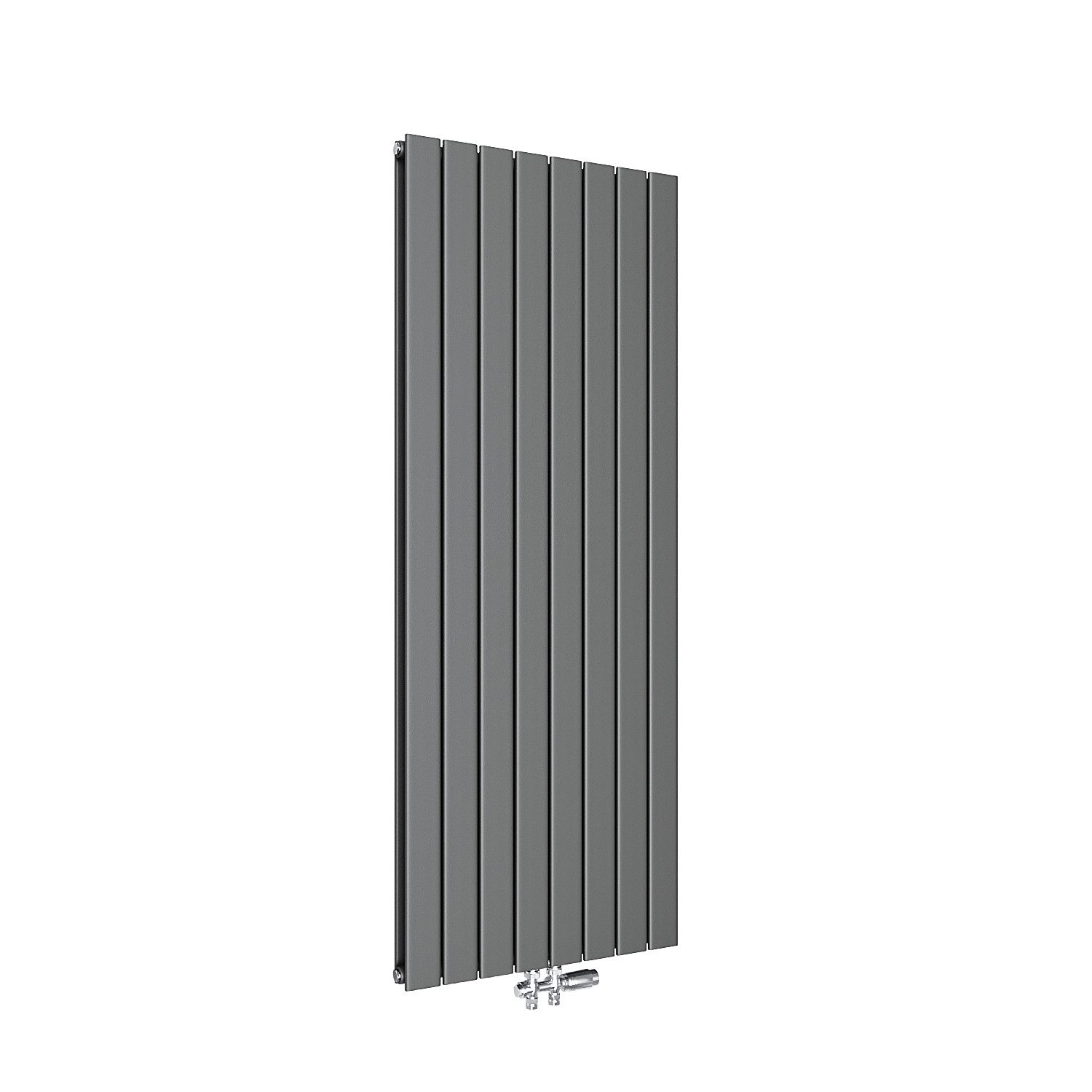SONNI Designheizkörper Design Heizkörper Flach Anthrazit mit Multiblock Doppellagig/Einlagig, Paneelheizkörper Vertikal/Horizontal, Doppellagig/Einlagig, Anthrazit