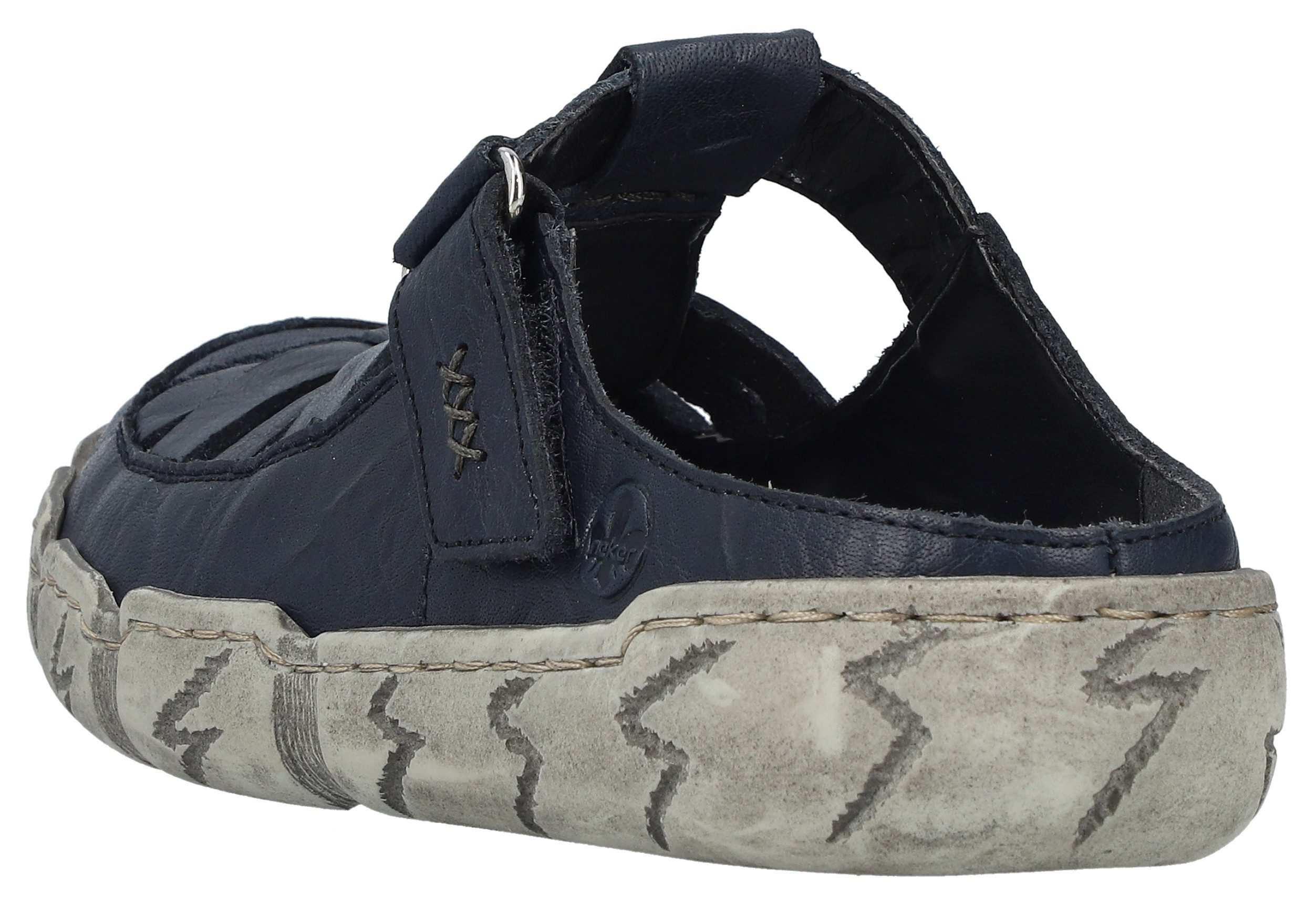 Rieker Clog Sabot, Sommerschuh, Schlappen, Hausschuh mit Ziernähten