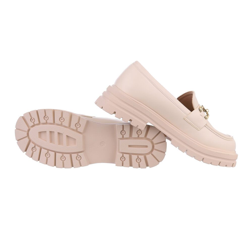 Ital-Design Damen Mokassins Freizeit Slipper (86016600) Blockabsatz Mokassi günstig online kaufen