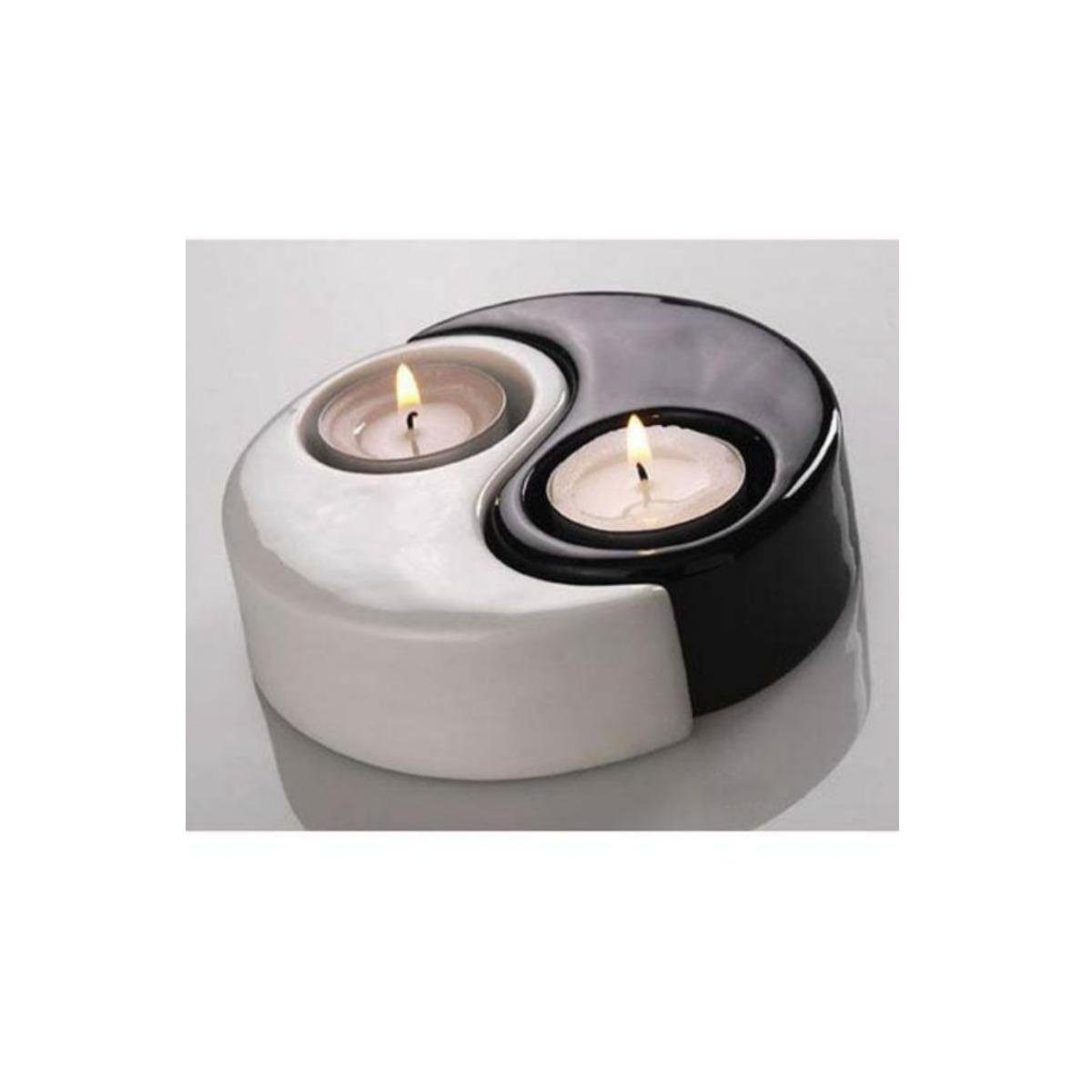 Wagner & Apel Porzellan Standkerzenhalter 03083/40 - Yin-Yang Schalen (2) | Kerzenständer