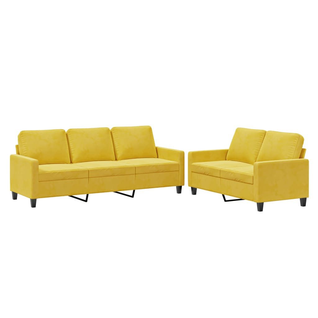vidaXL Sofa 2-tlg. Sofagarnitur mit Kissen günstig online kaufen