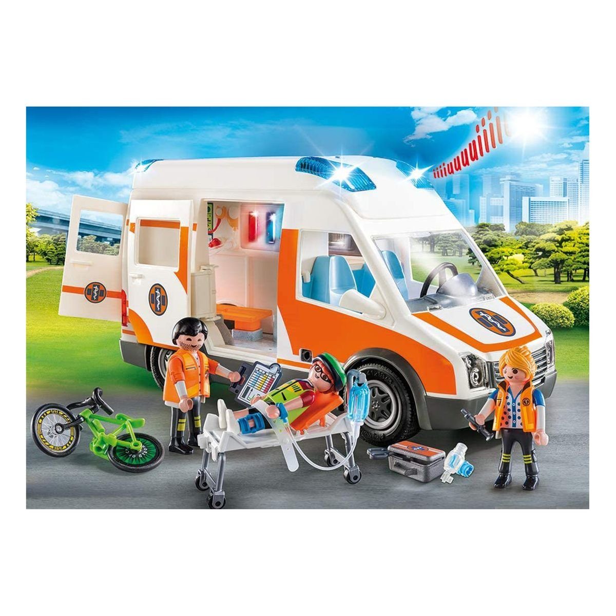 Playmobil® Spielwelt PLAYMOBIL® 70049 - City Life - Rettungswagen mit Licht  und Sound