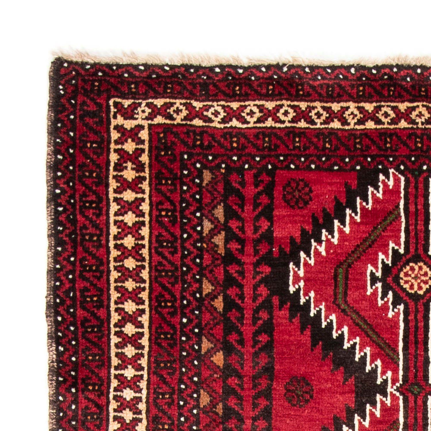x Belutsch Wollteppich 124 morgenland, Höhe: mm, Multicolore rechteckig, Handgeknüpft Medaillon 8 cm, 190