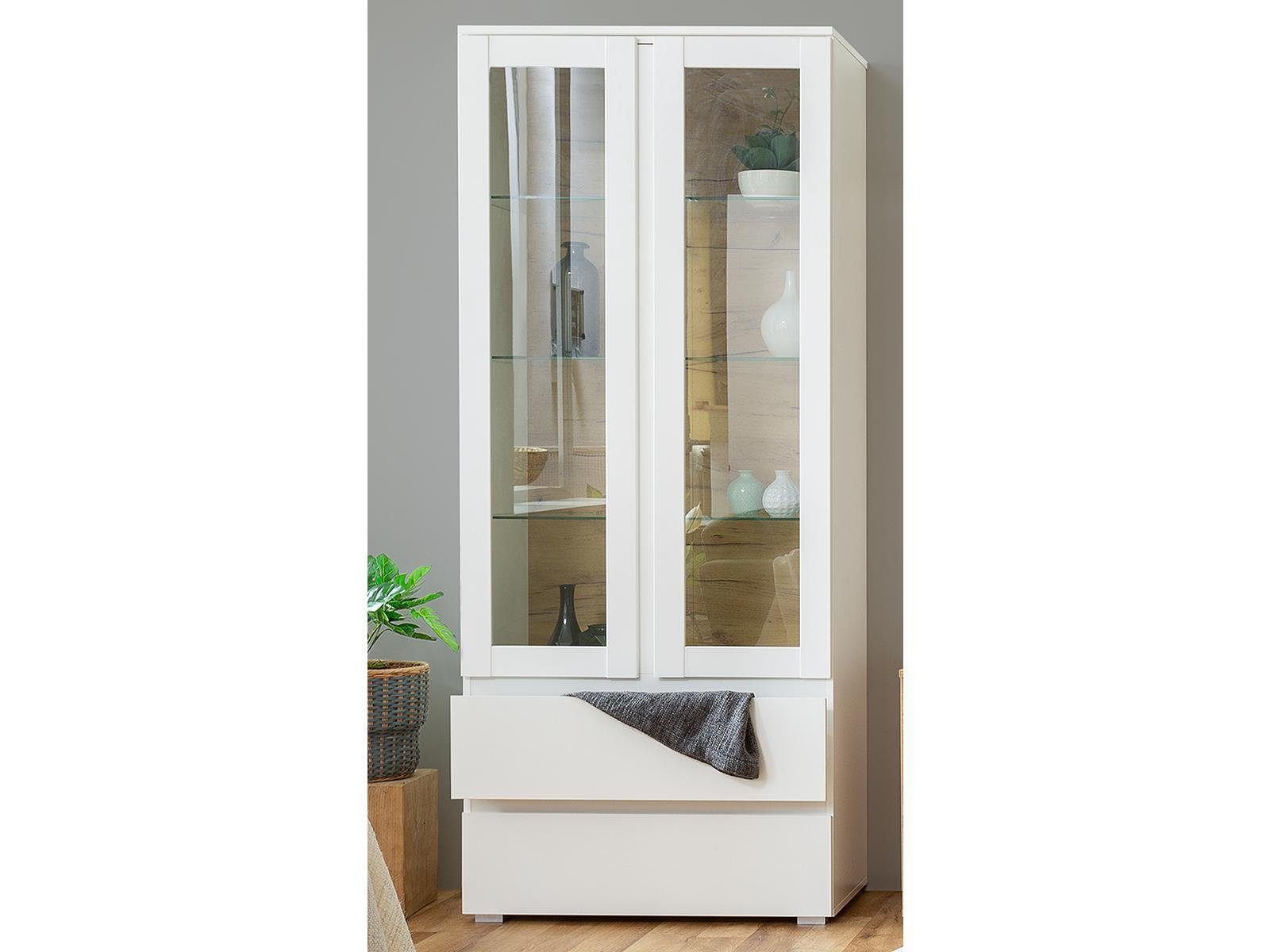 Finori Vitrine 80 x 191 x 40 cm (B/H/T) günstig online kaufen