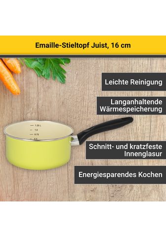 Krüger Puodas su ilga rankena Juist Emaille (1-tlg) Ø 16 cm Indukcinė