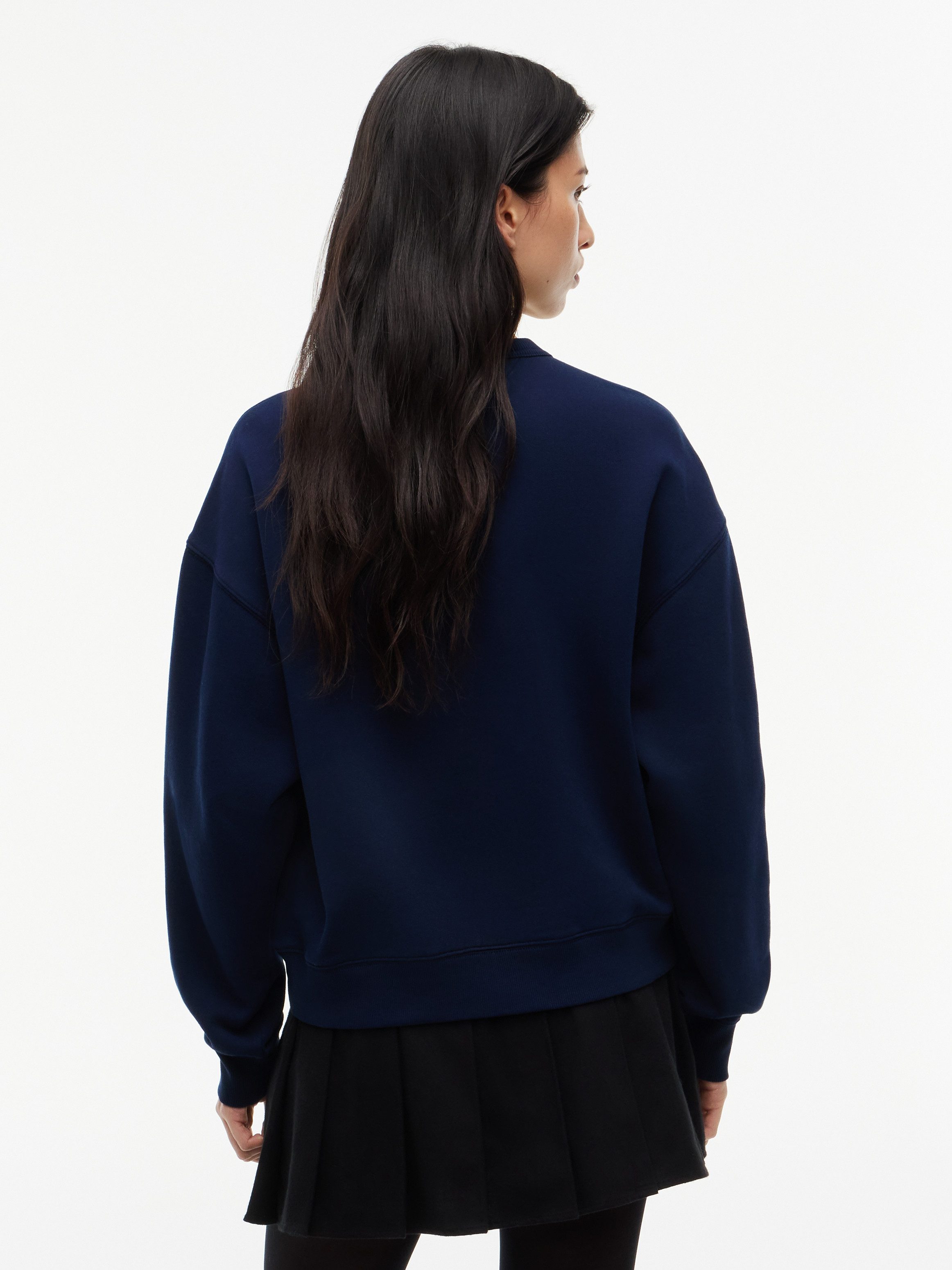 Tommy Jeans Sweatshirt TJW BXY CHECK SCRIPT CREW Baumwollmischung