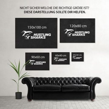 Hustling Sharks Leinwandbild Kunstdruck als XXL Leinwandbild "Bremen", in 7 unterschiedlichen Größen verfügbar