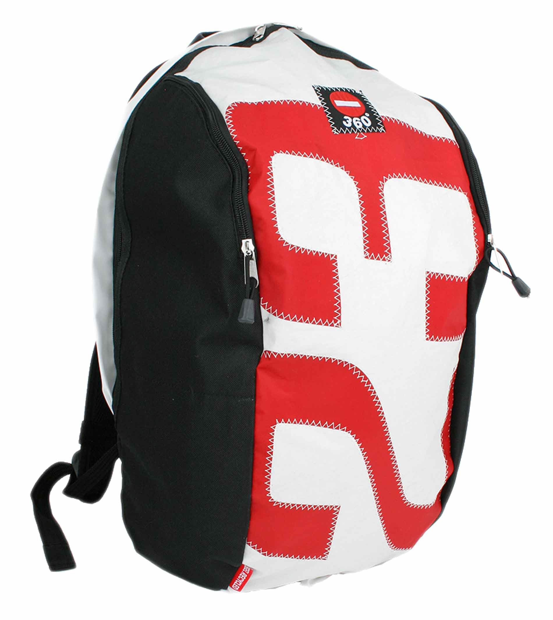 Rucksack Regatta Rucksack, recycling -Segeltuch, Zahl Rot, zwei Außentaschen
