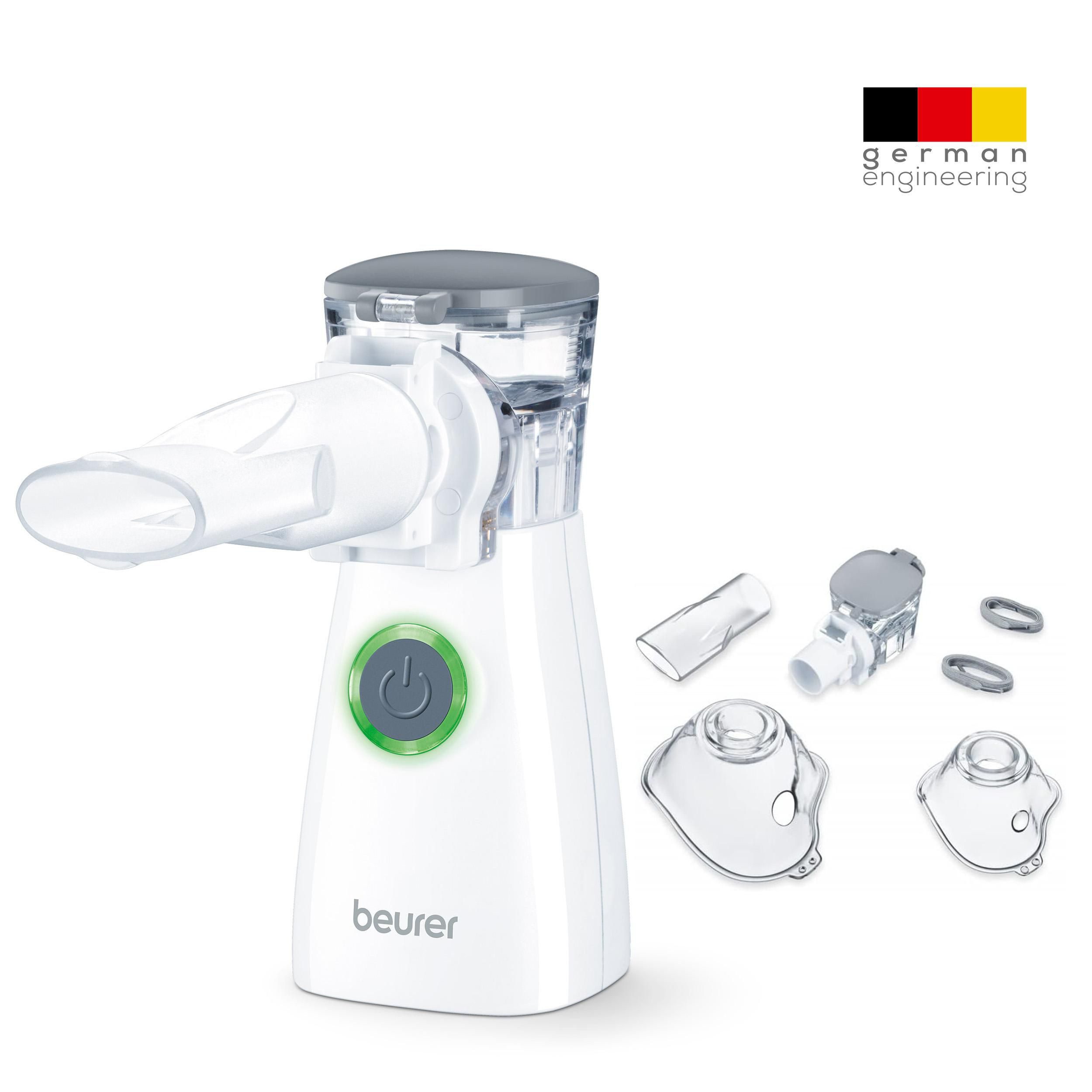 BEURER Inhalationsgerät IH 57 mit leistungsstarkem Akku für kabellose Anwendung, Zur Behandlung bei Erkältung, Asthma und anderen Atemwegserkrankungen