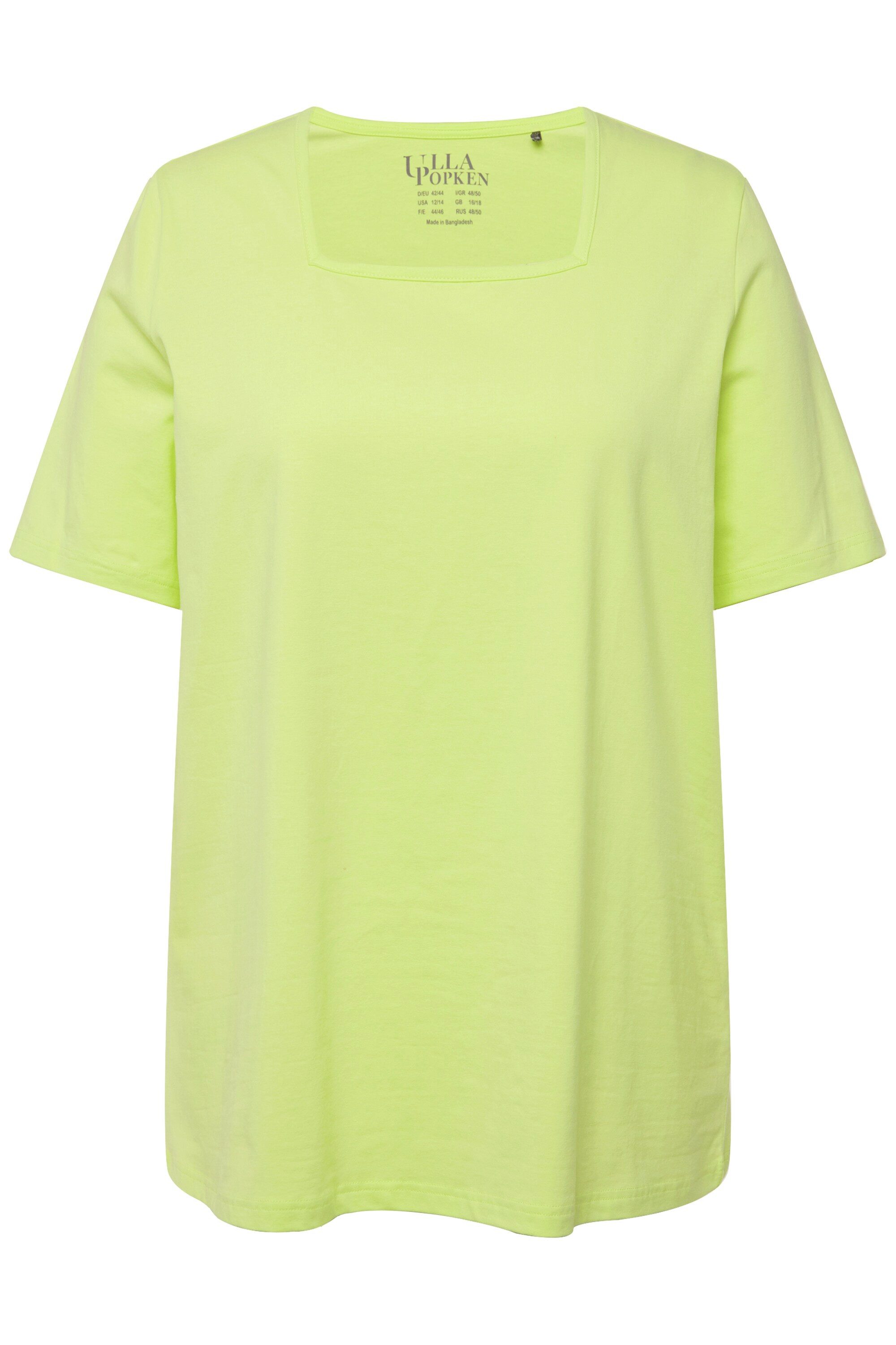 Ulla Popken T-Shirt T-Shirt A-Linie Carré-Ausschnitt günstig online kaufen