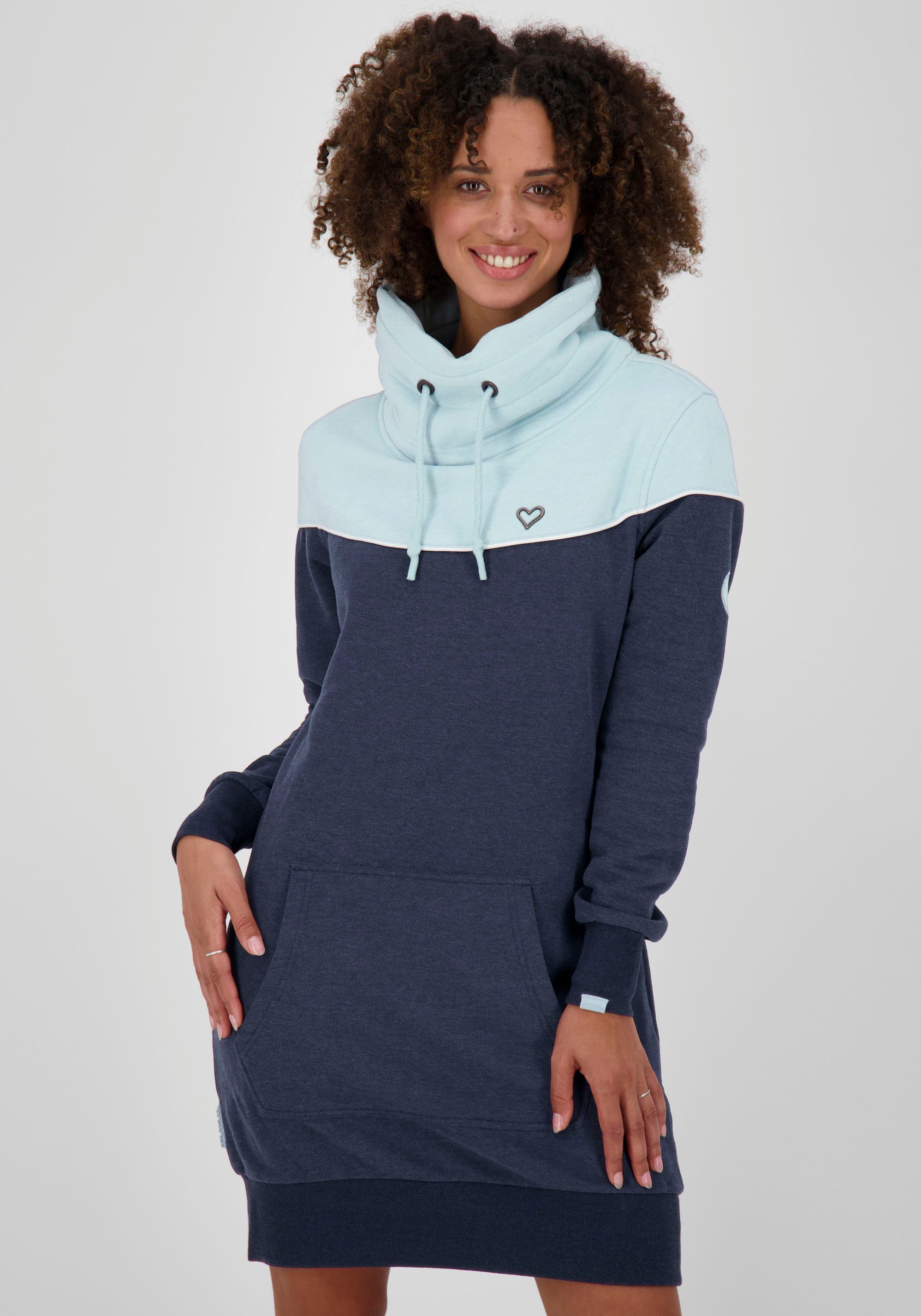 Alife & Kickin Jerseykleid »ValaAK« sportiver Sweater in langer Form mit  Kontrastdetails online kaufen | OTTO