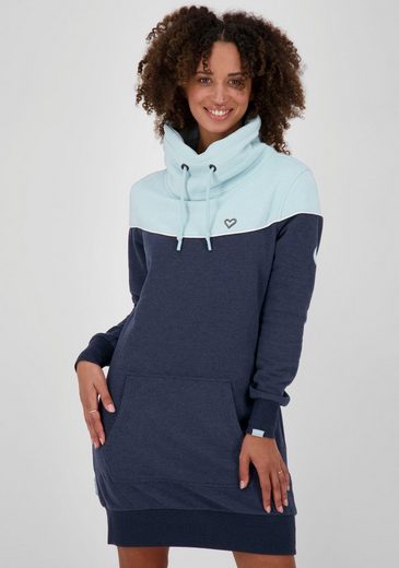 Alife & Kickin Jerseykleid »ValaAK« sportiver Sweater in langer Form mit Kontrastdetails