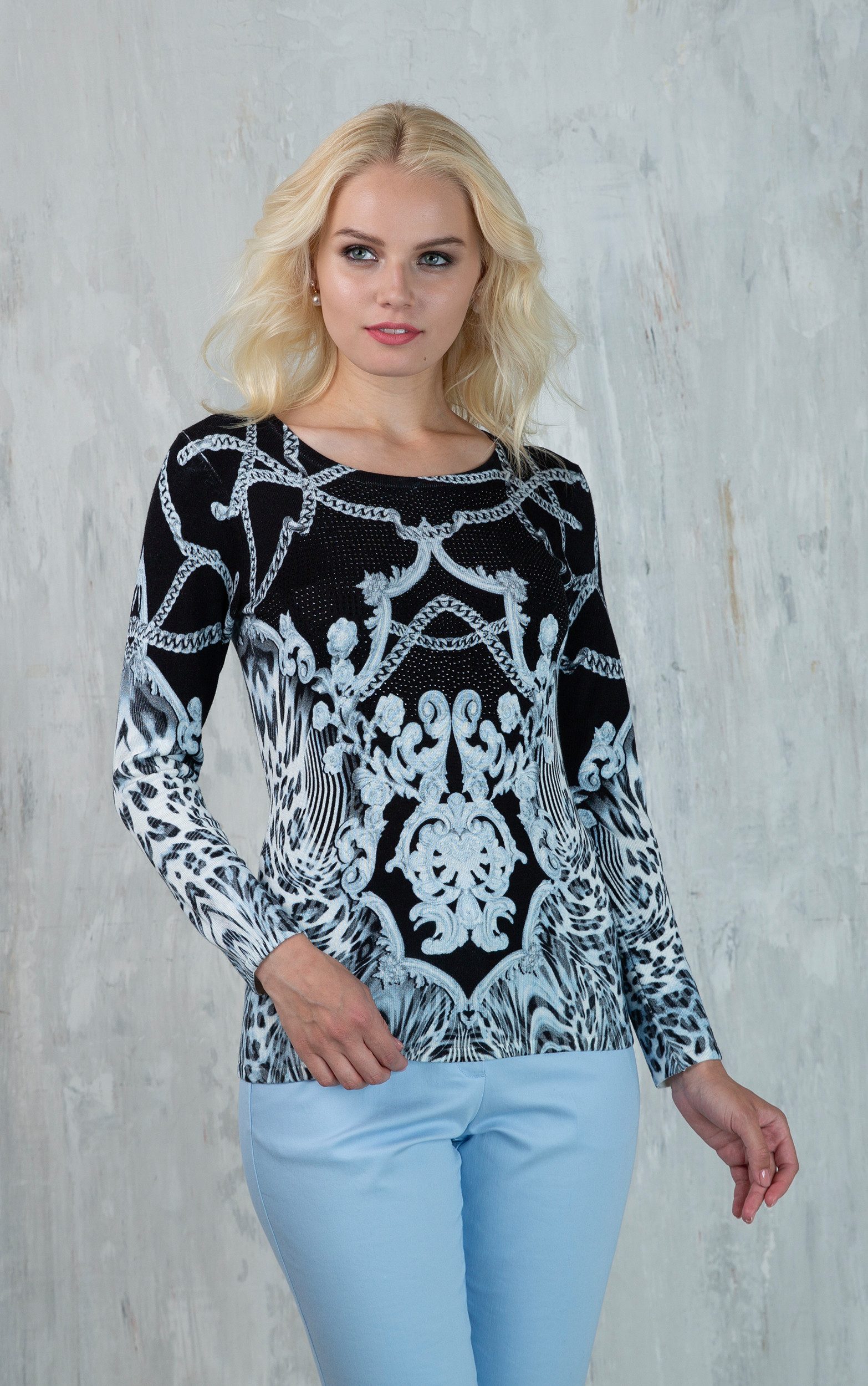 Passioni Strickpullover mit dekorativem Muster günstig online kaufen