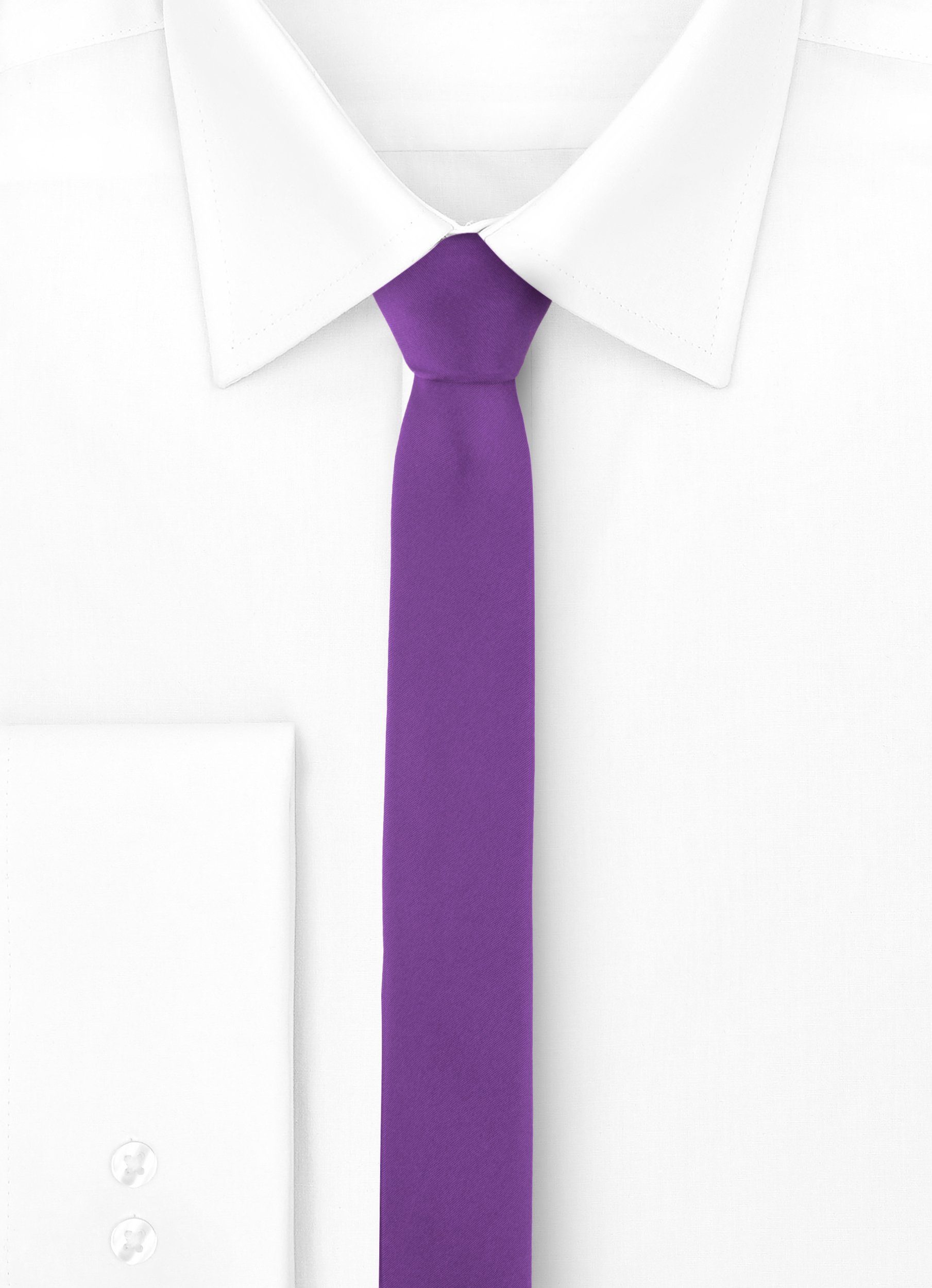 5cm) Krawatte Krawatte (Set, 1-St) (150cm Dunkel Schmale violett SP-5 Herren Ladeheid x