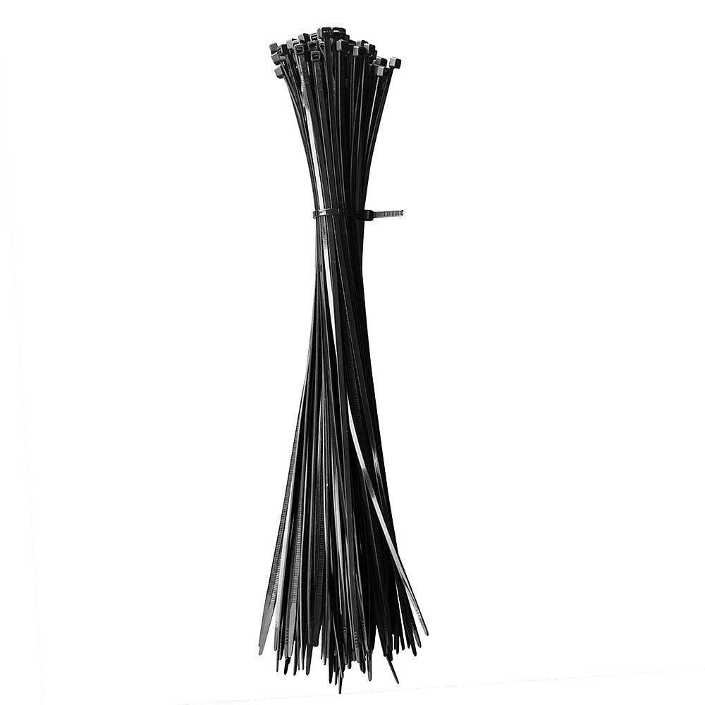 Mucola Kabelbinder Kabelbinder 100 Stück Länge 150 - 350 mm in Schwarz UV-beständig (Stück, Premium-Kabelbinder) verschiedene Größen, strapazierfähig