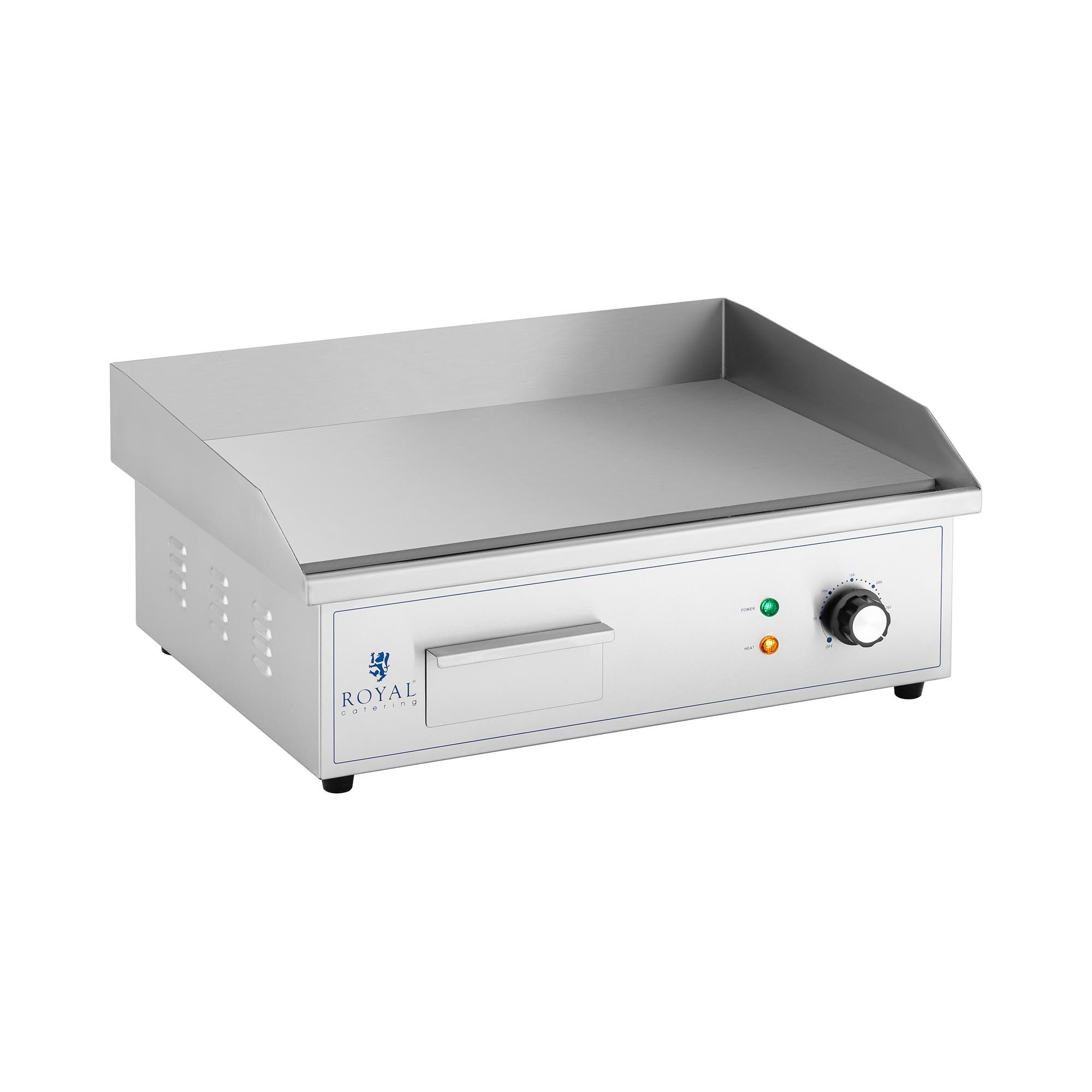 Royal Catering Elektrogrill Elektro Grillplatte Griddleplatte Bratplatte 530 x 350 mm glatt 3.000, 3000 W