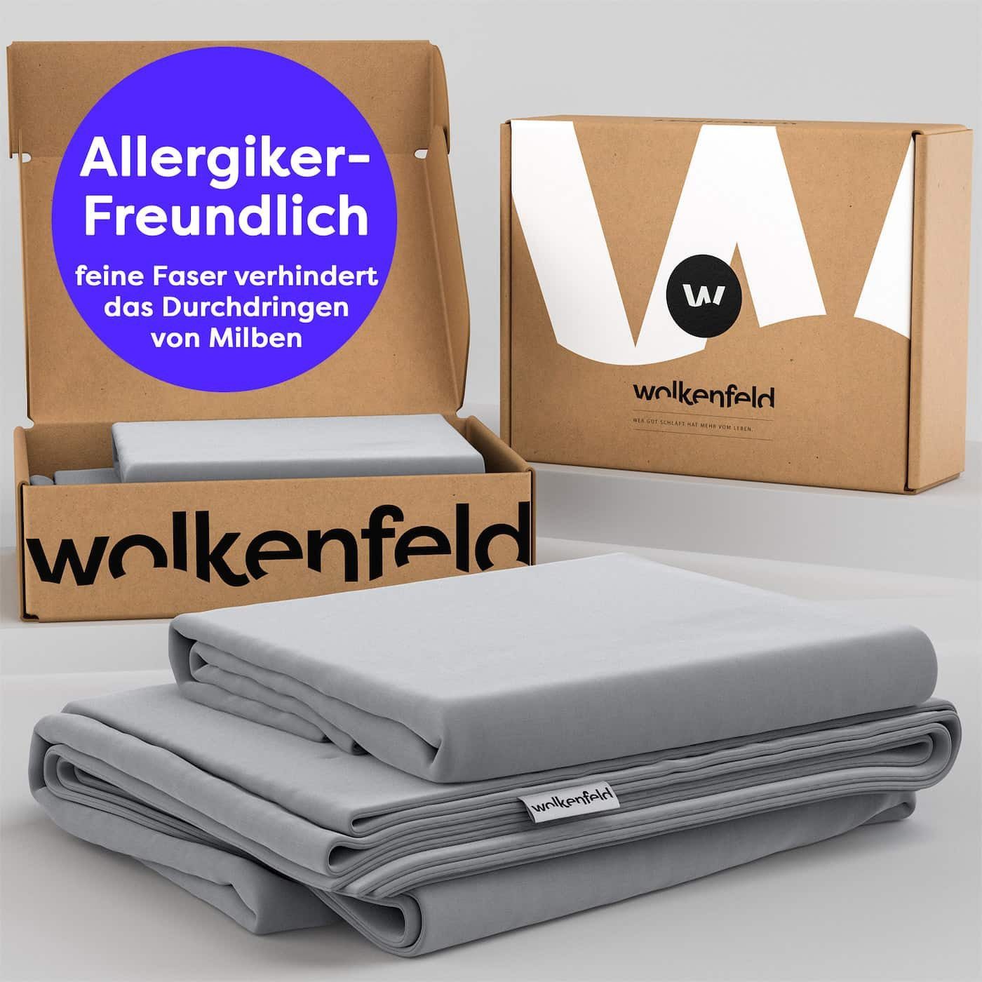 Wolkenfeld Bettwäsche Allergiker Bettwäsche, unfassbar weich, Microfaser, 2 teilig, 135x200 cm, 155x220 & Übergrößen I inkl. Kissenbezüge 80x80 I Uni – Bild 5 von 5