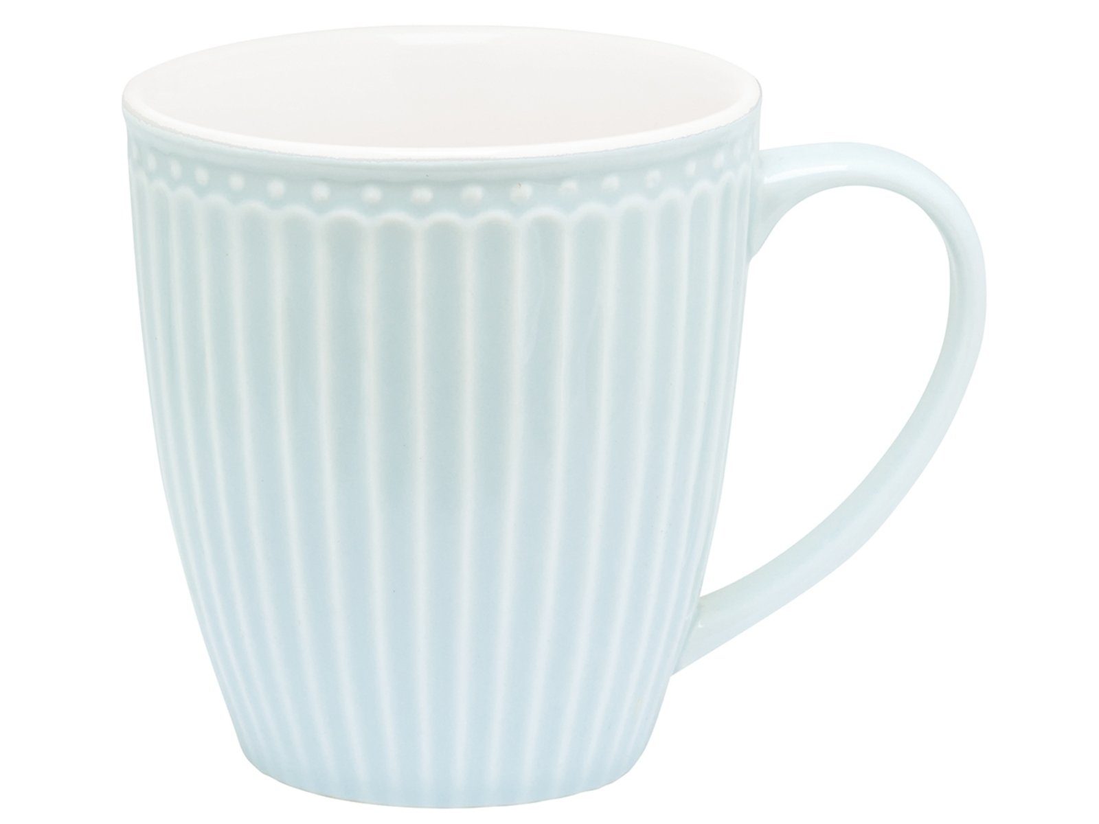 Greengate Becher Alice Becher mit Henkel pale blue 0,4 l, Porzellan