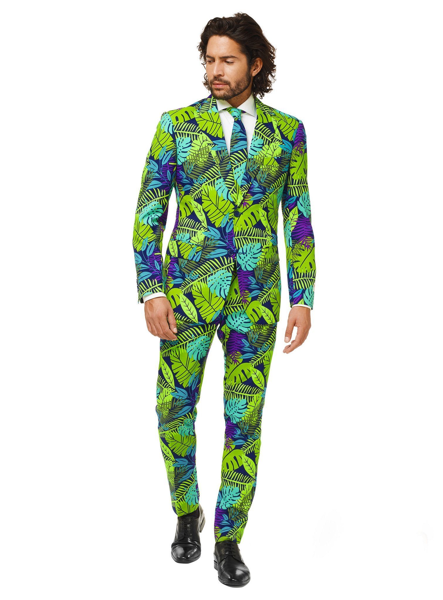 Opposuits Partyanzug Juicy Jungle Kostüm Anzug - Karneval Mottoparty, Ausgefallene Anzüge für coole Männer